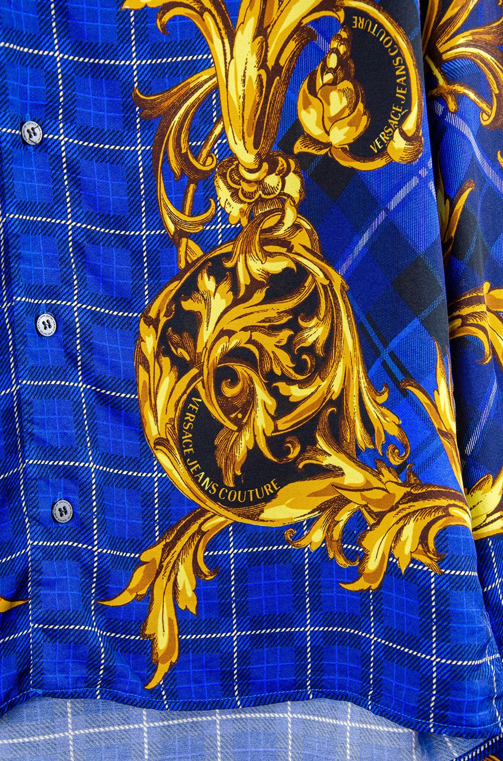 Versace Jeans Couture Versace Jeans Couture Baroque Shirt Blue - Size M Size US XS / EU 42 / 0 - 4 Thumbnail