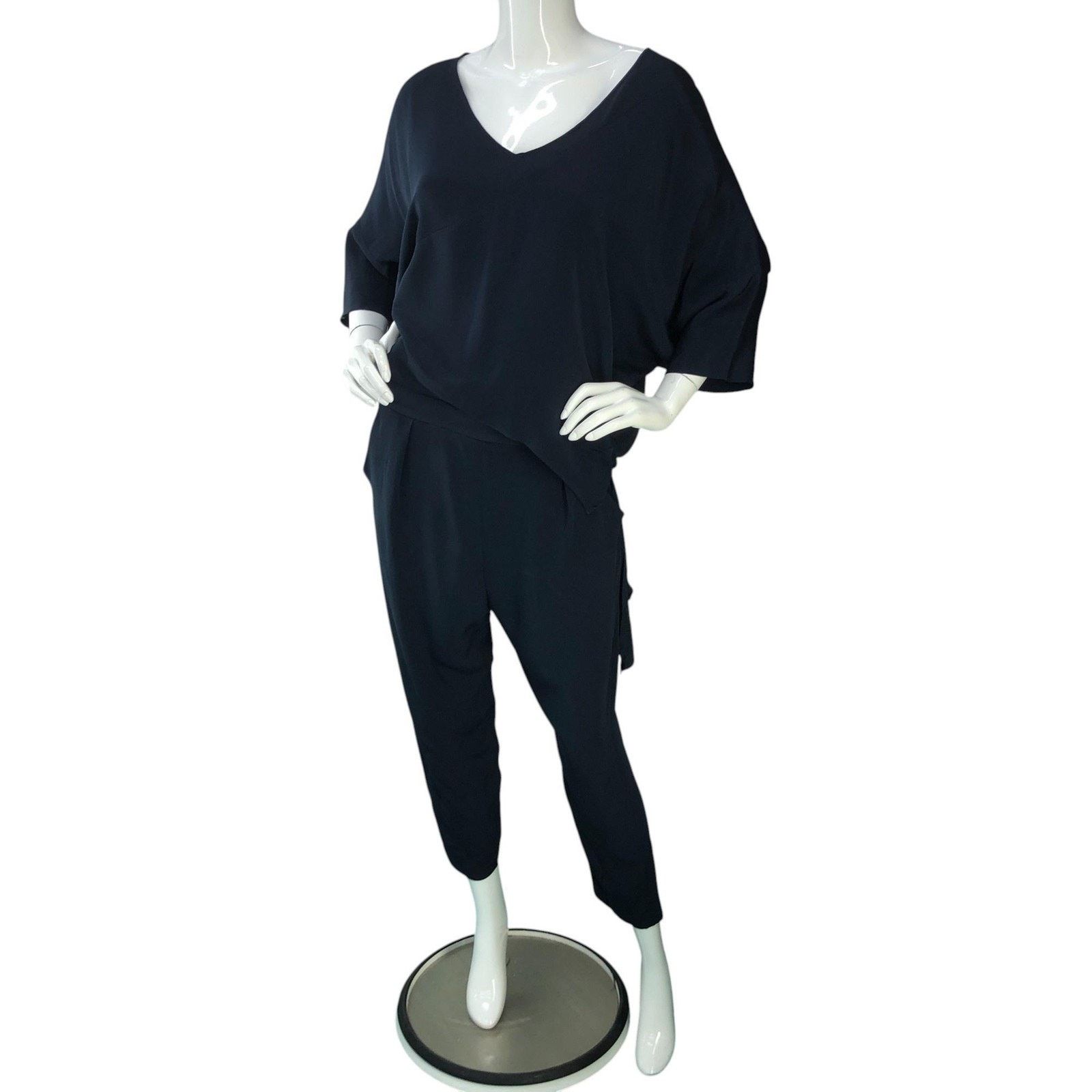 Rachel Comey Rachel Comey Jumpsuit 8 Silk Wide Leg V Neck Draped Pantsuit Size 30" / US 8 / IT 44 - 1 Thumbnail
