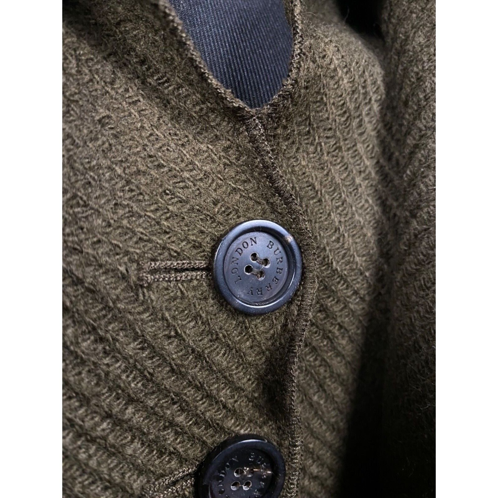 Burberry MINT! Burberry Herringbone Sample Green Brown Wool Blazer Ja Size M / US 6-8 / IT 42-44 - 8 Thumbnail
