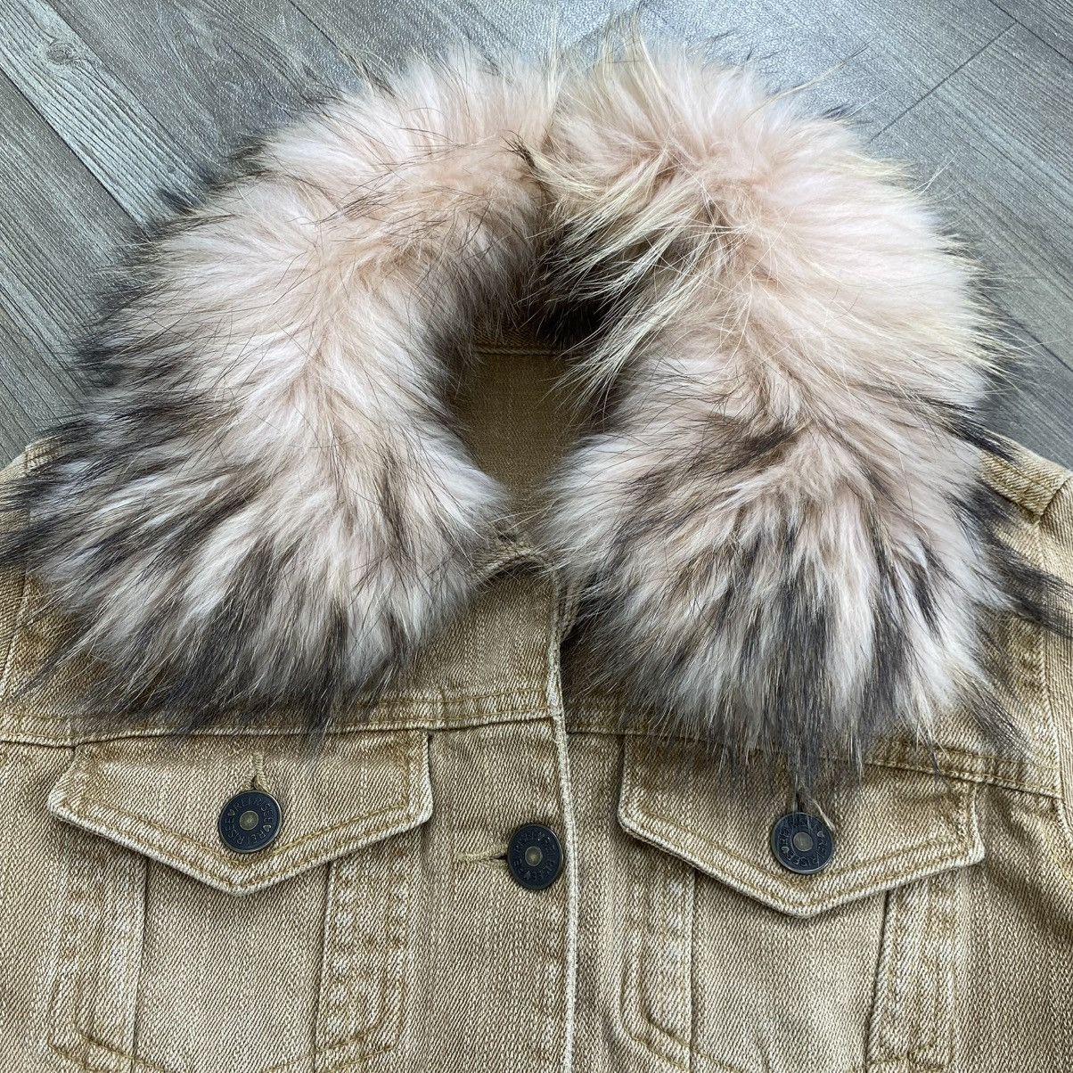 If Six Was Nine 2000s Japanase Brand Ifsixwasnine Lgb Punk Fur Denim Jacket Size S / US 4 / IT 40 - 3 Thumbnail