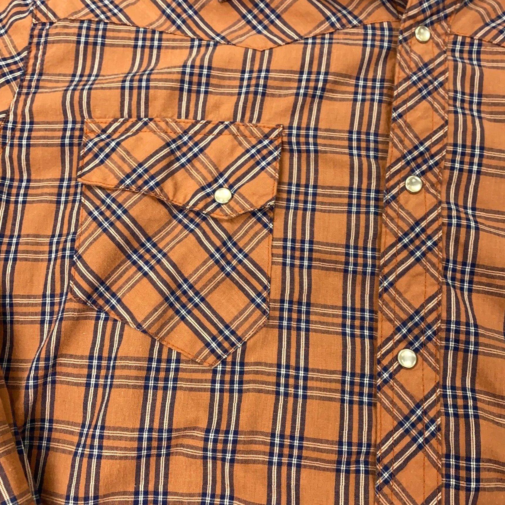 Wrangler Wrangler Wrancher Mens Shirt XL Plaid Pearl Snap Pockets Western Long Sleeve Size US XL / EU 56 / 4 - 4 Thumbnail