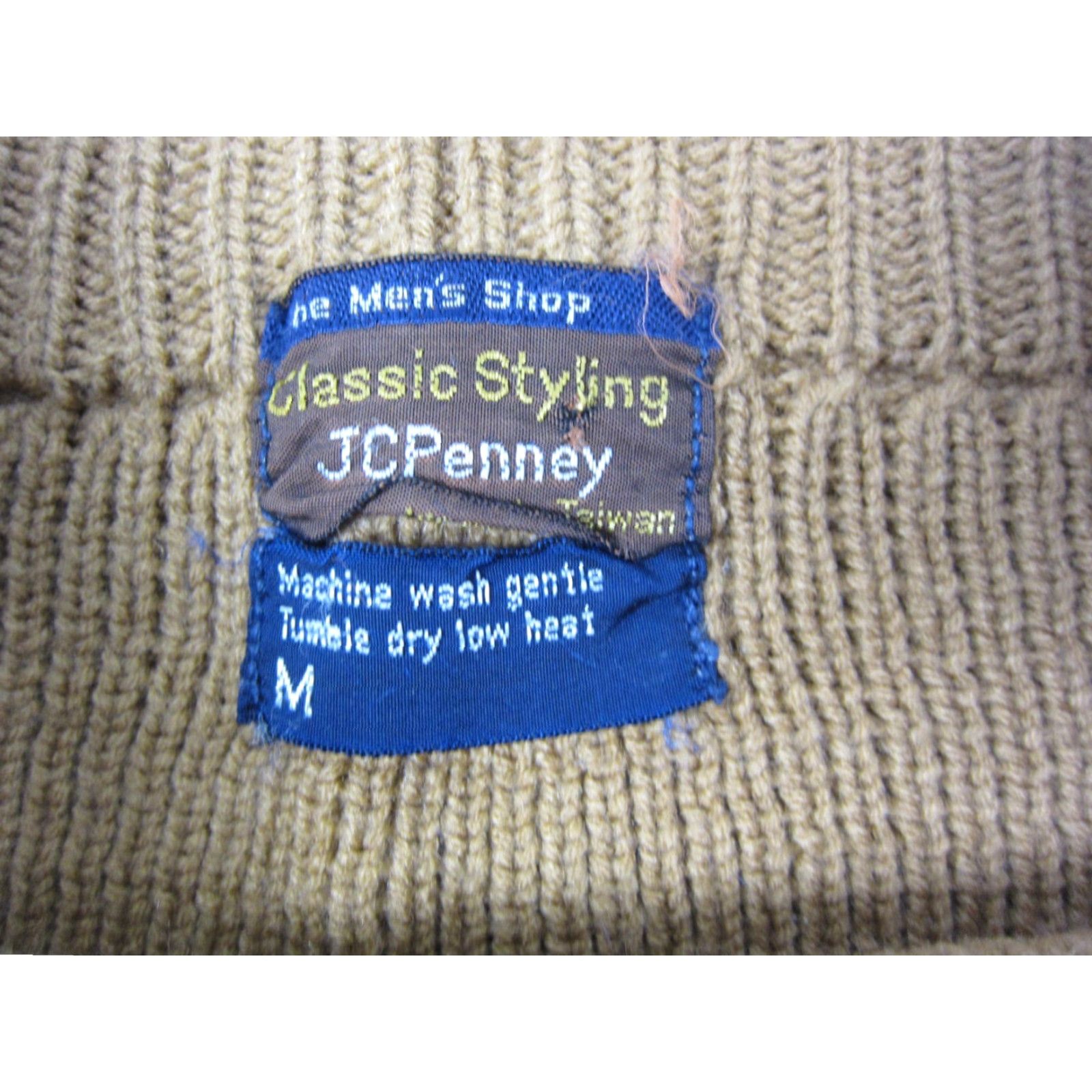 JCPenney VINTAGE JCPenney Sweater Mens M Blue Brown Nordic Knit Pullover 70s 80s Knit Pullover Crew Neck Casual Winter Fall 90s 80s Mens Size US M / EU 48-50 / 2 - 4 Thumbnail