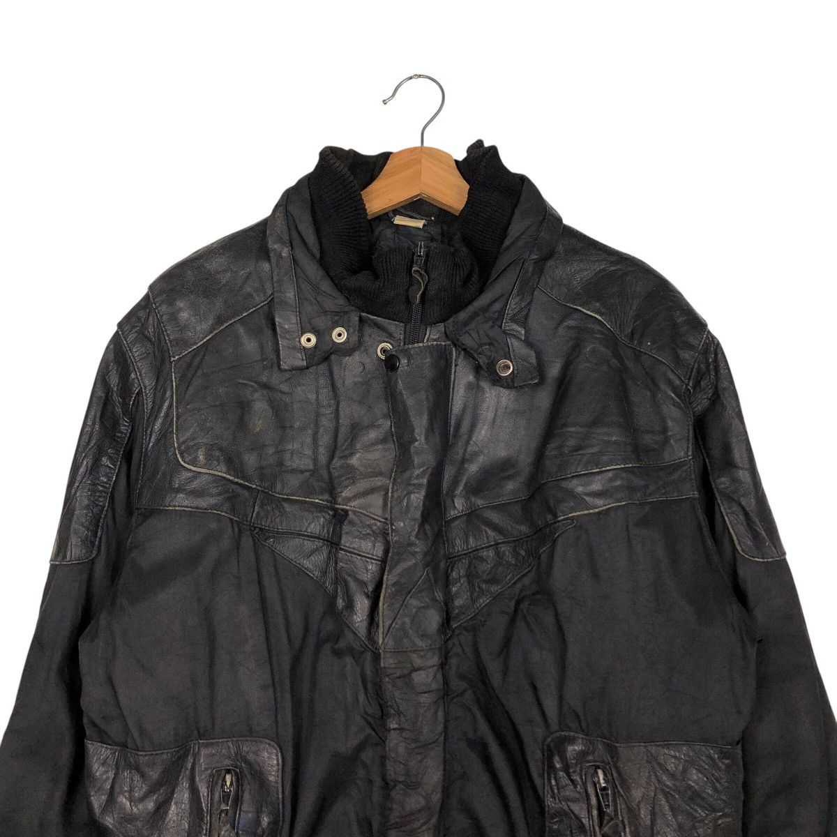 Japanese Brand 📌Vintage Biker Genuine Leather Jacket CKX Issey Miyake Size US M / EU 48-50 / 2 - 4 Thumbnail