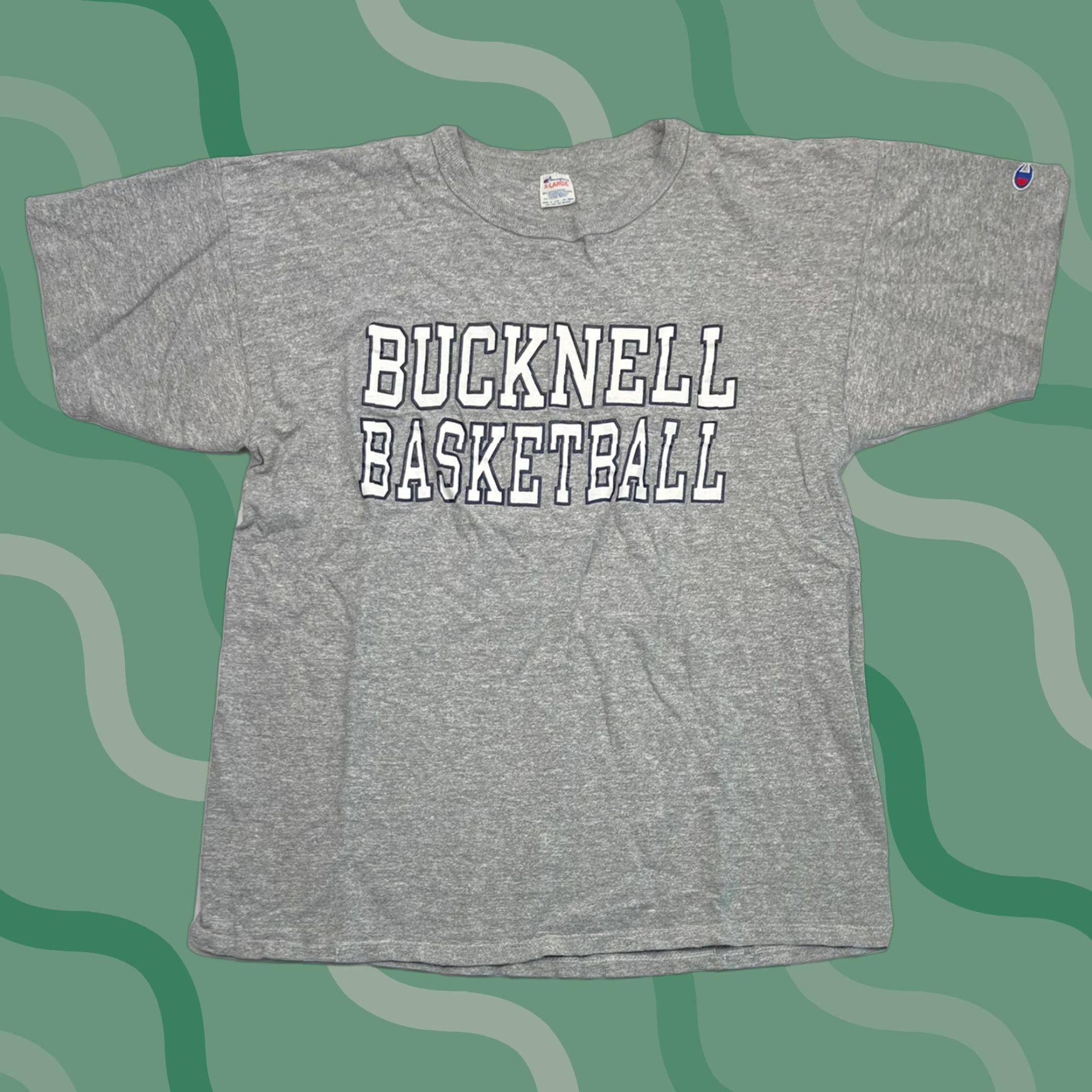 Champion VINTAGE Champion Graphic Tee Bucknell University Basketball 80s 90s Gray XL Mens Size US XL / EU 56 / 4 - 1 Thumbnail