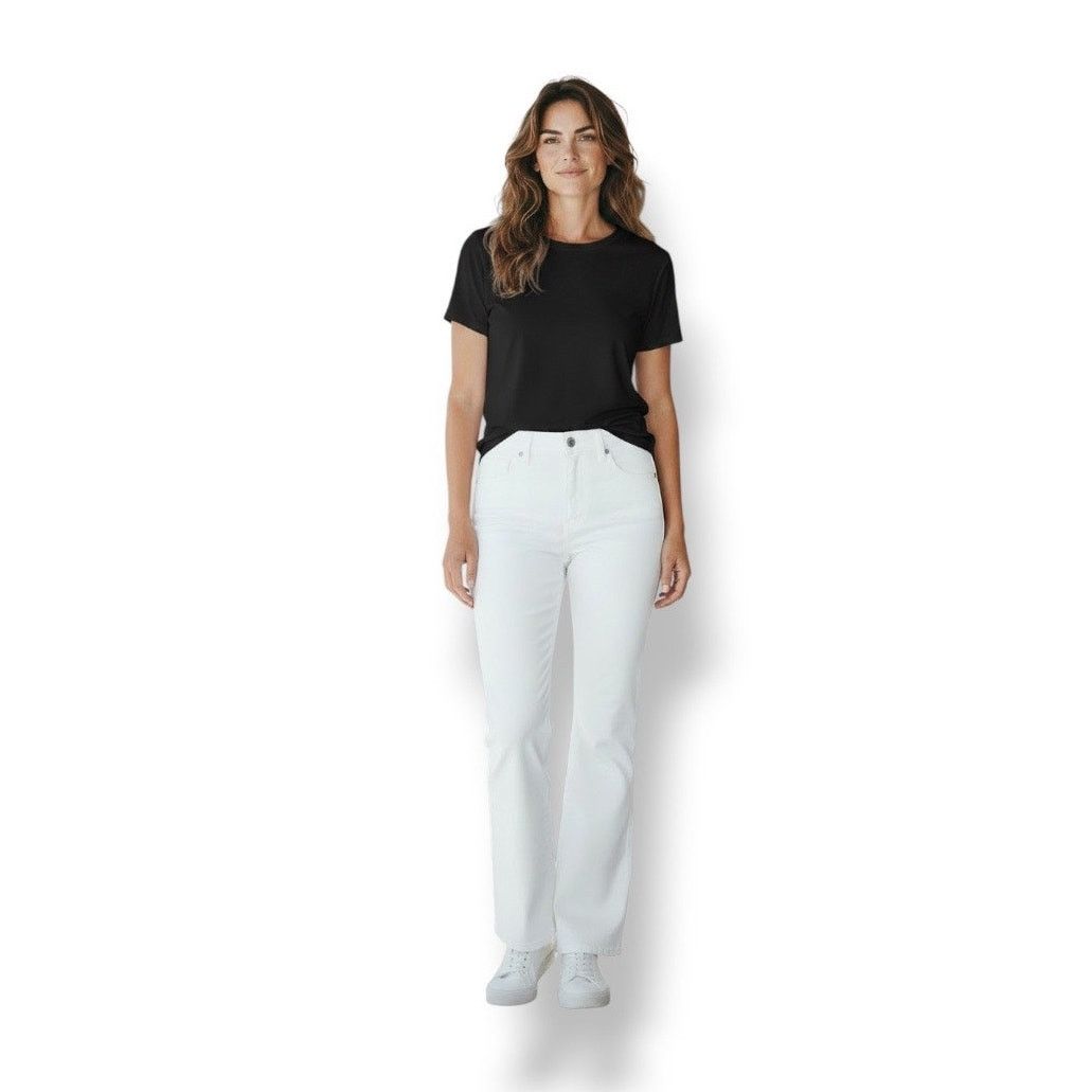 Chicos Zenergy by Chico’s white flare jeans Size 32" / US 10 / IT 46 - 2 Thumbnail