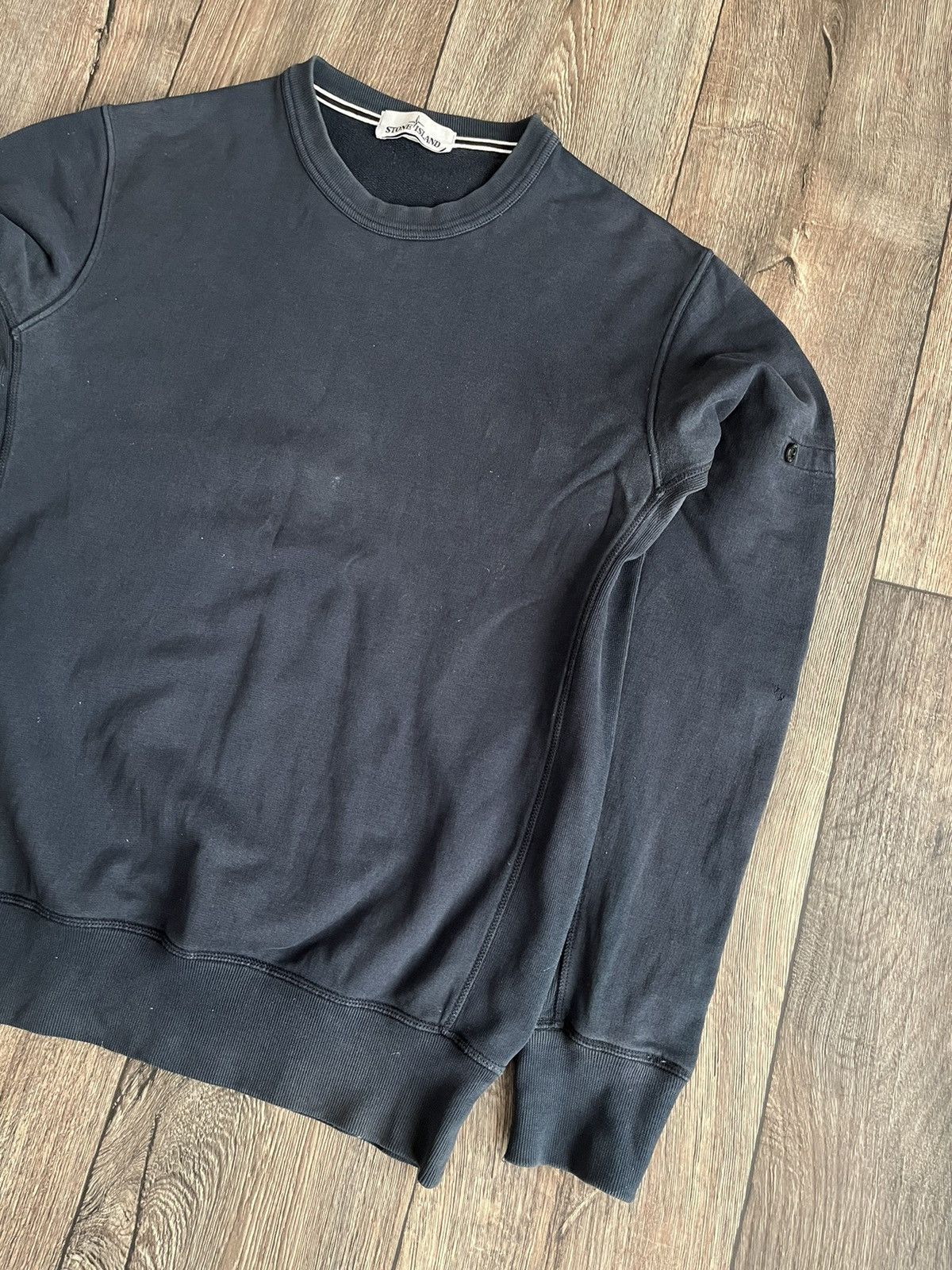 Stone Island Stone Island Distressed Washed Vintage Sweatshirt Size US XL / EU 56 / 4 - 2 Thumbnail