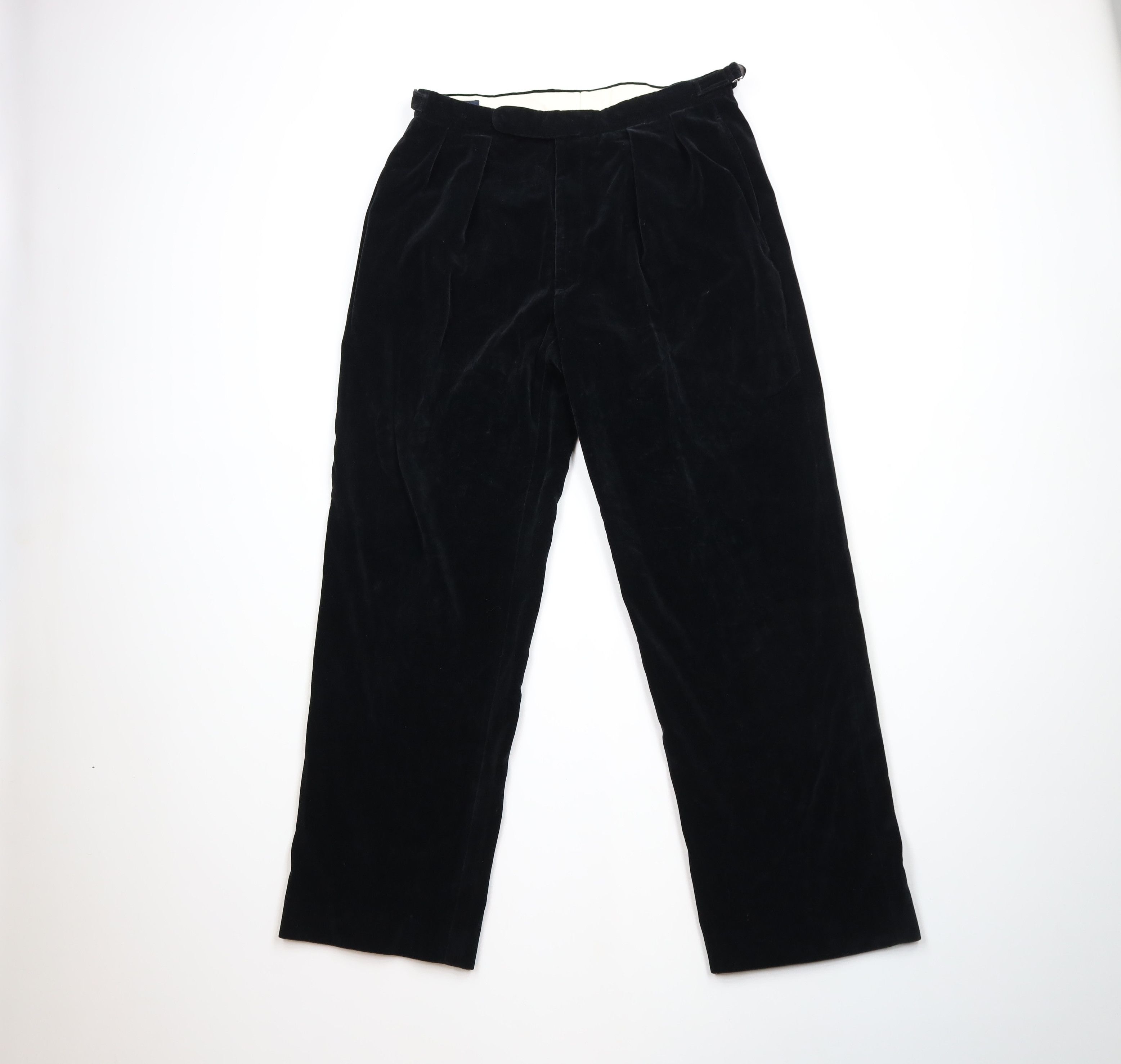 Vintage 80s 90s Ralph Lauren Wide Leg Velvet Pants USA