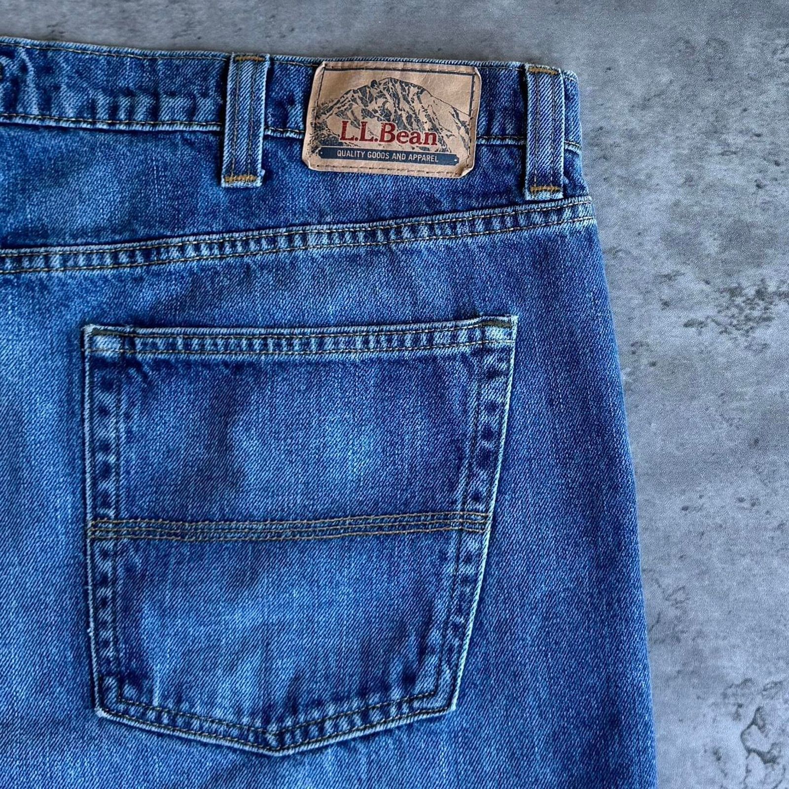 L.L. Bean × Vintage Vintage Y2K L.L. Bean Baggy Skater Essential Denim Jeans Size US 42 / EU 58 - 3 Thumbnail