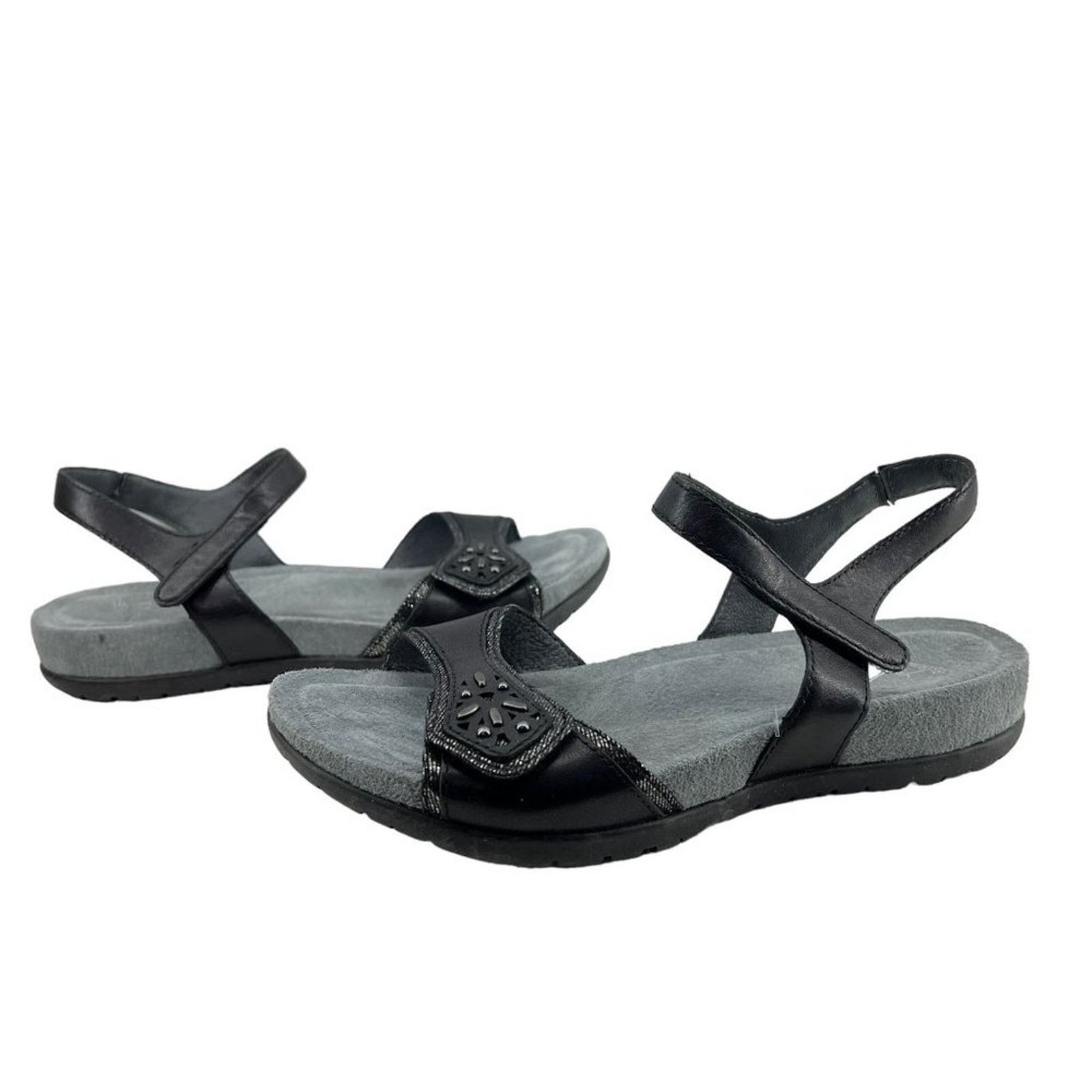 Dansko Dansko Blythe Black Leather Flat Sandals Size 36 Size US 6 / IT 36 - 1 Thumbnail
