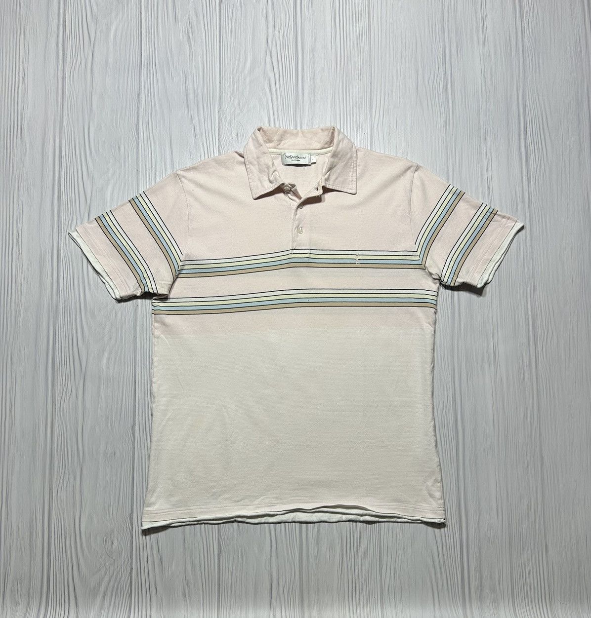 Yves Saint Laurent YSL Yves Saint Laurent Striped Polo Size US L / EU 52-54 / 3 - 1 Thumbnail