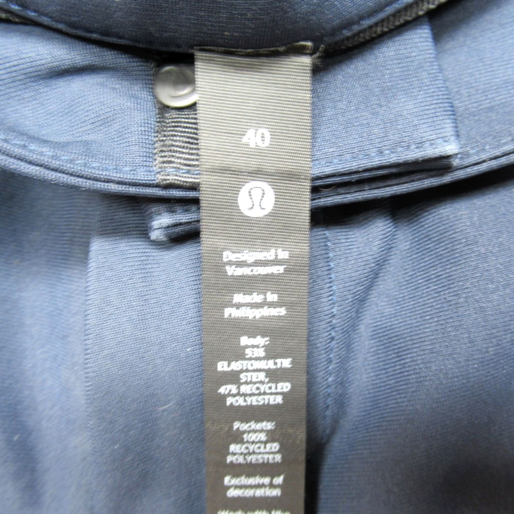Lululemon Lululemon Commission Pants Mens Blue Slim 40x29 Warpstreme Wicking Stretch Size US 40 / EU 56 - 3 Thumbnail