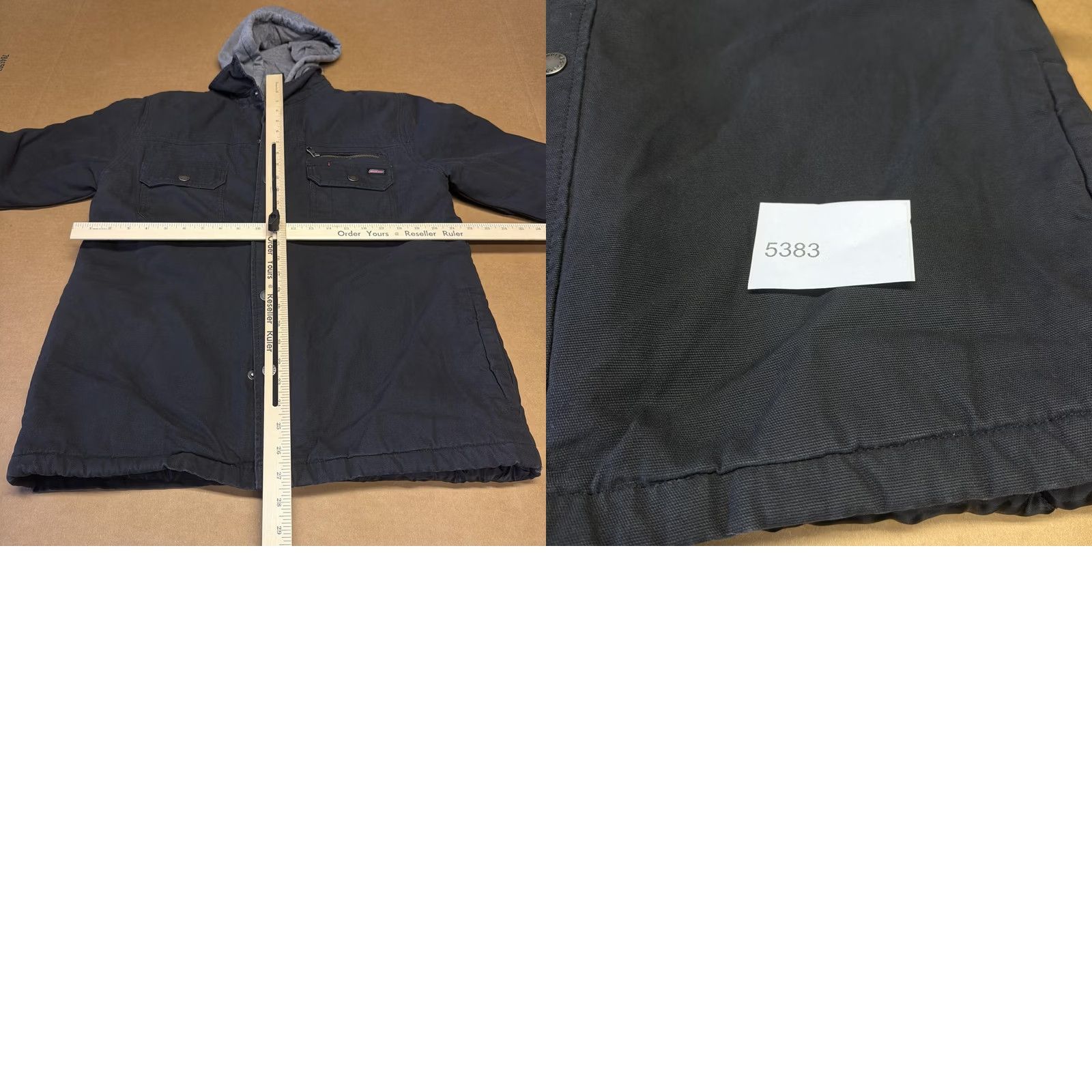 Dickies Dickies Jacket Mens Medium Black Hooded Canvas Quilted Lined Parka Workwear Jacket Size US M / EU 48-50 / 2 - 9 Thumbnail