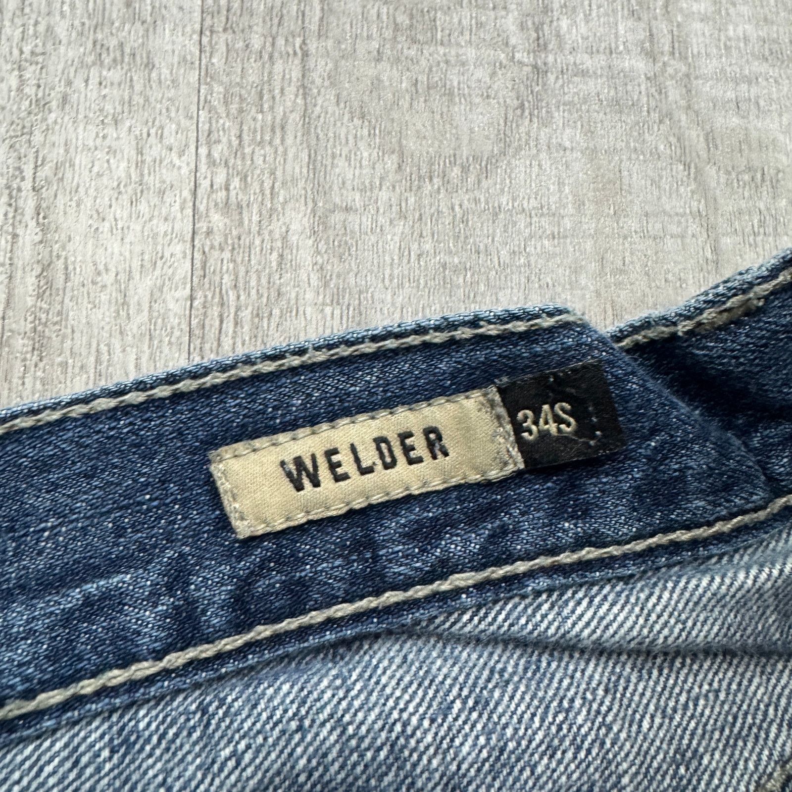 BKE BKE Welder Jeans Men's 34S (Fits 34x29) Blue Denim Cotton Size US 34 / EU 50 - 7 Thumbnail