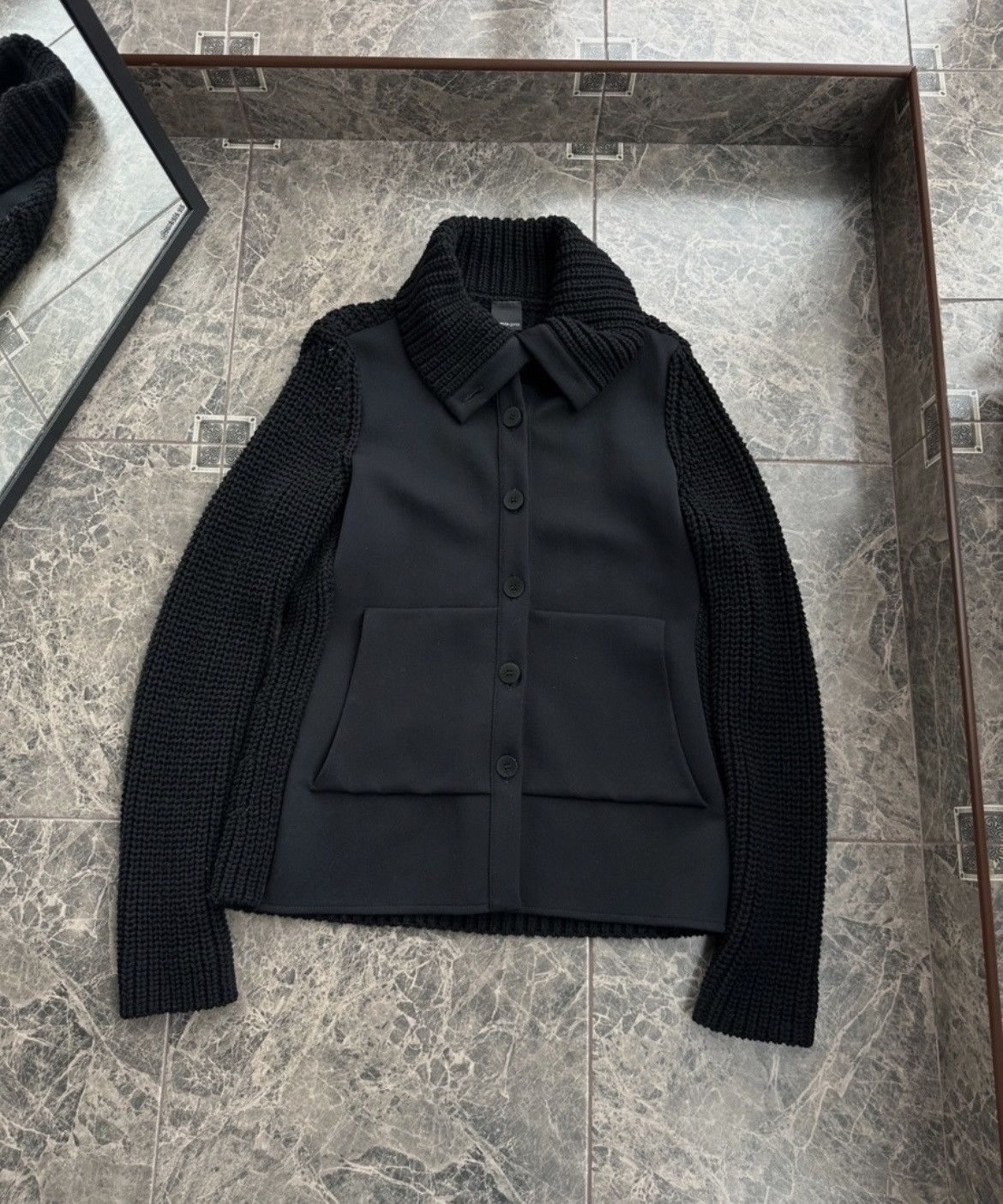 Annette Gortz Annette Görtz Avant-Garde Black Knit Jacket Size M Size M / US 6-8 / IT 42-44 - 1 Thumbnail