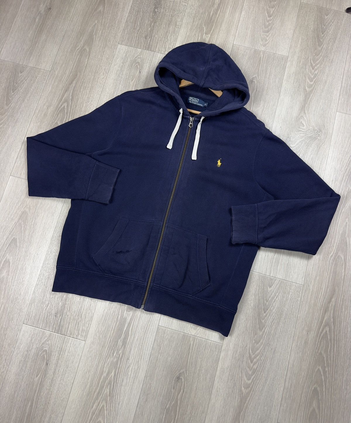 Polo Ralph Lauren Vintage Polo Ralph Lauren Zip Up Distressed Hoodie Size XL Size US XL / EU 56 / 4 - 3 Thumbnail