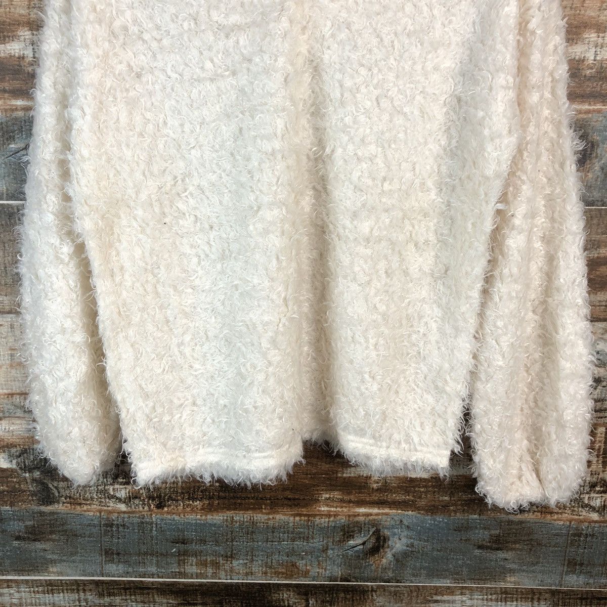 Homespun Knitwear × Japanese Brand DLL One Way White Mohair shaggy fur vintage Knitwear #C055 Size S / US 4 / IT 40 - 6 Thumbnail