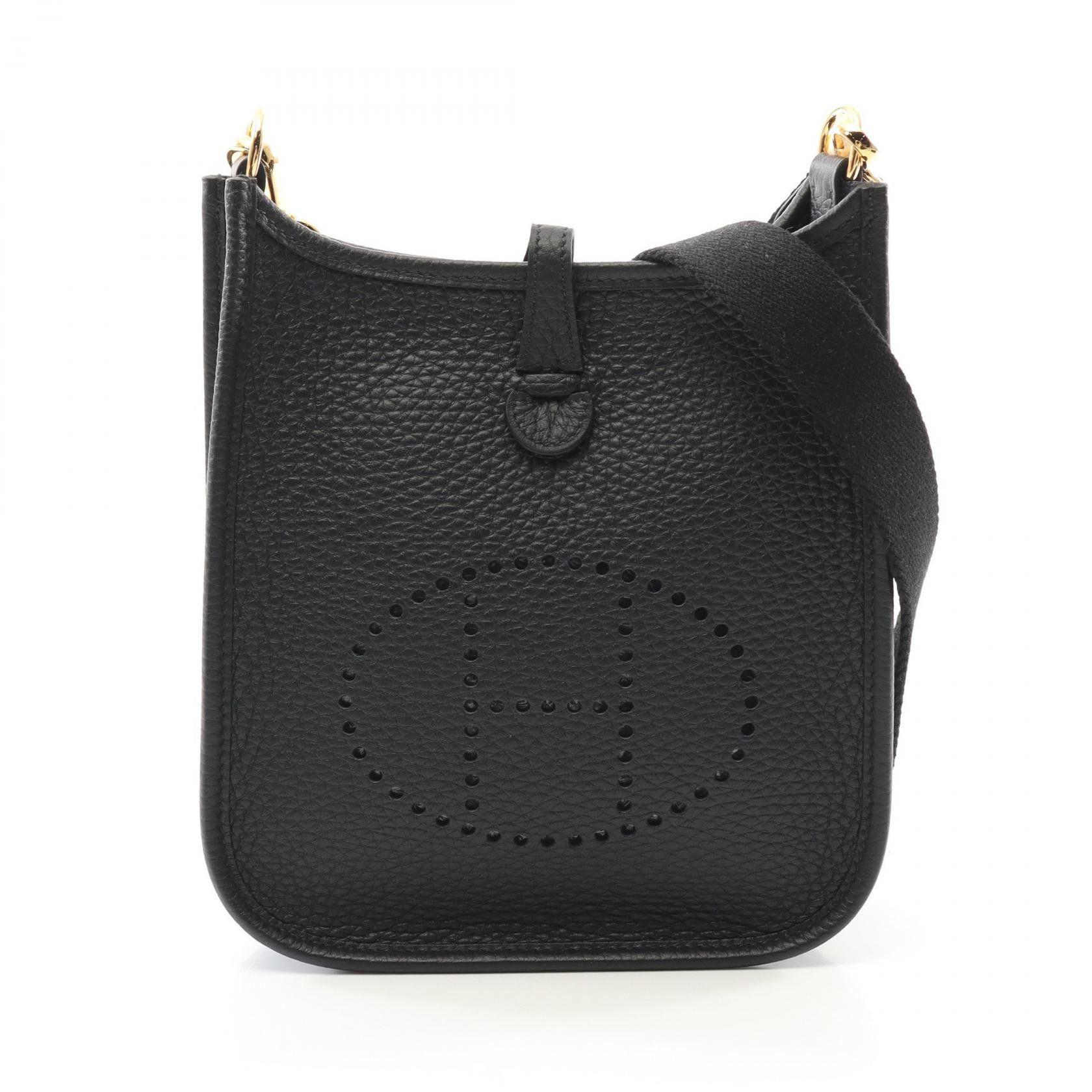 Hermes Hermes Evelyne Tpm Taurillon Clemence Shoulder Bag Leather Shoulder Bag Stamp W (2024) in Black, Women's