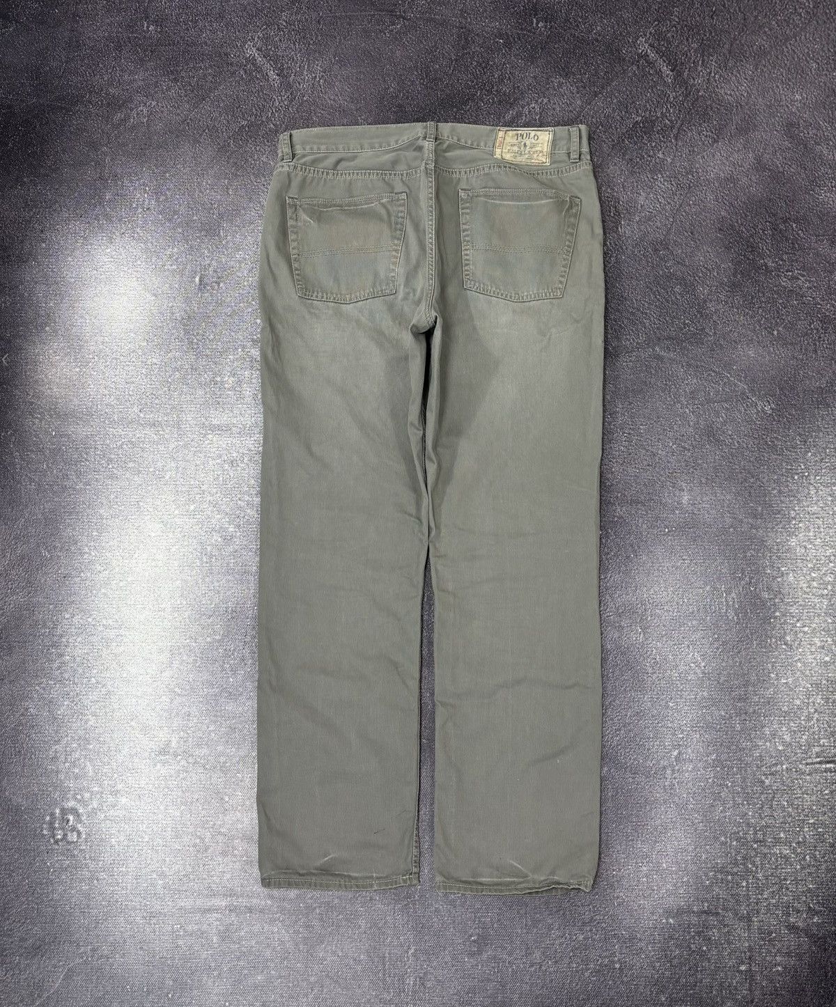 Polo Ralph Lauren Polo Ralph Lauren Men’s Gray Luxury Baggy Pants Jeans Size US 35 - 1 Thumbnail