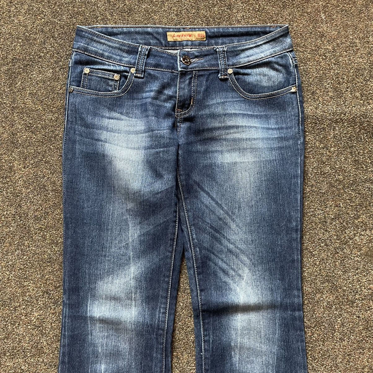 Vintage Y2K Vintage Flared Bootcut Jeans Thrashed Fade Streetwear 30 Size 30" / US 8 / IT 44 - 3 Thumbnail