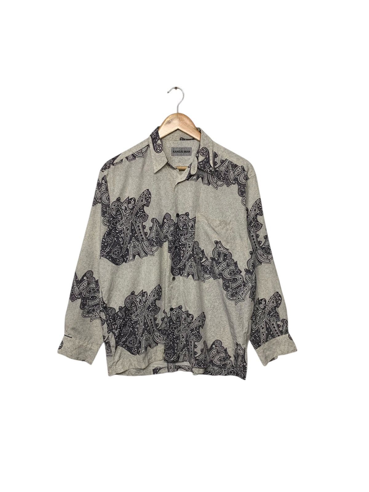 Kansai Yamamoto Rare Kansai Yamamoto Man Batik Motif Button Down Silk Shirt Size US L / EU 52-54 / 3 - 1 Thumbnail