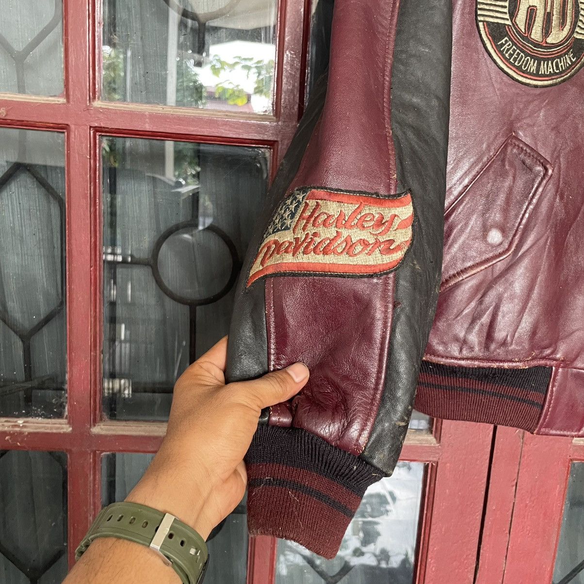 Harley Davidson Harley Davidson 90s - Vintage Leather Racing Jacket Size US M / EU 48-50 / 2 - 8 Thumbnail