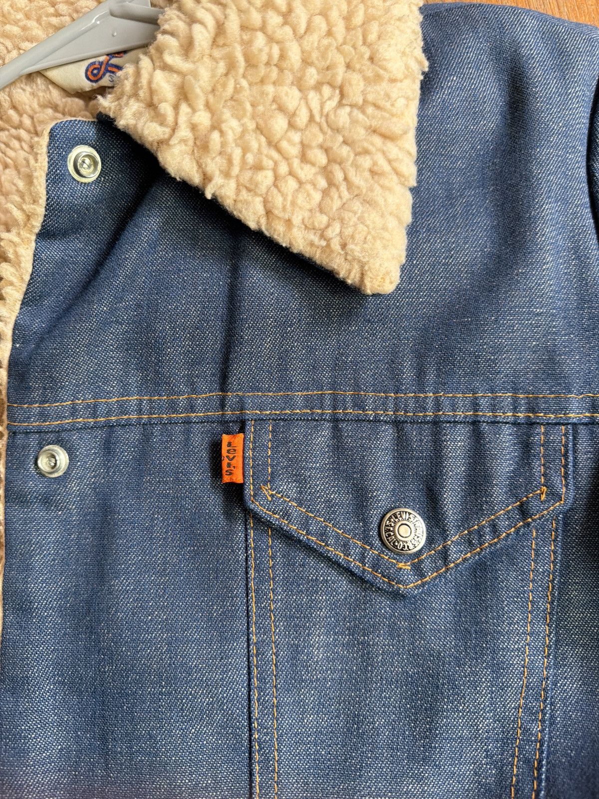Levi's Vintage Clothing Rare 70s Levis Orange Label Sherpa Denim Trucker Jacket Sz L Womens/ Juniors Size US S / EU 44-46 / 1 - 5 Thumbnail