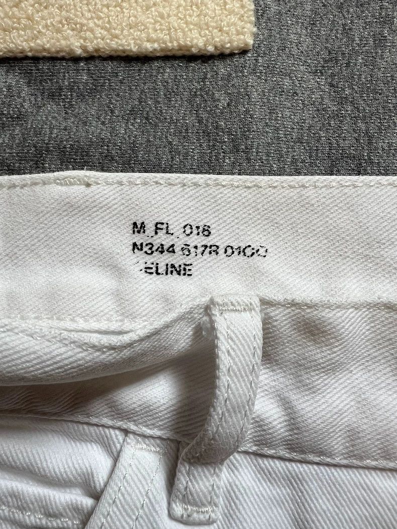 Celine CELINE Pure white micro-pull jeans Size 29" - 3 Thumbnail