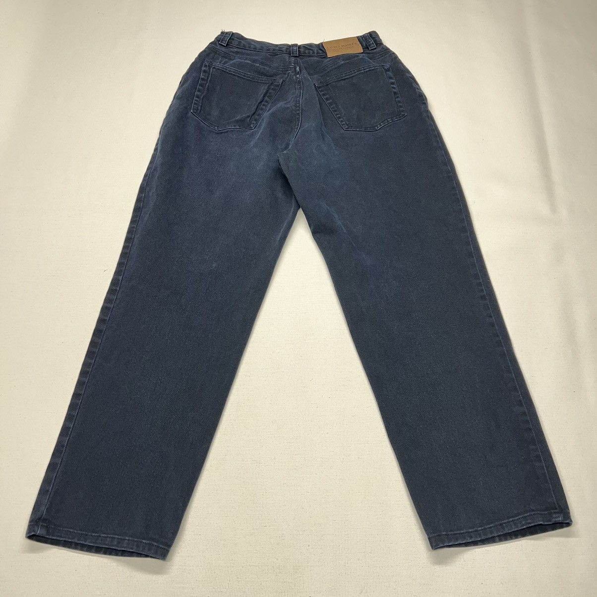 Ralph Lauren × Vintage VTG Lauren Jeans Co Womens Jeans Petite Blue Straight Wide Size 30" / US 8 / IT 44 - 13 Thumbnail