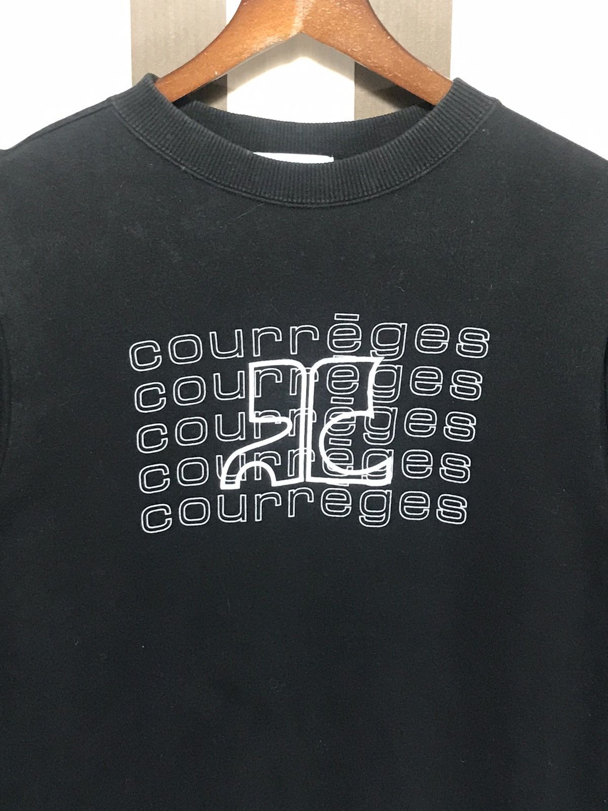 Courreges × Vintage Vintage Courreges Black Sweatshirt Size US S / EU 44-46 / 1 - 4 Thumbnail