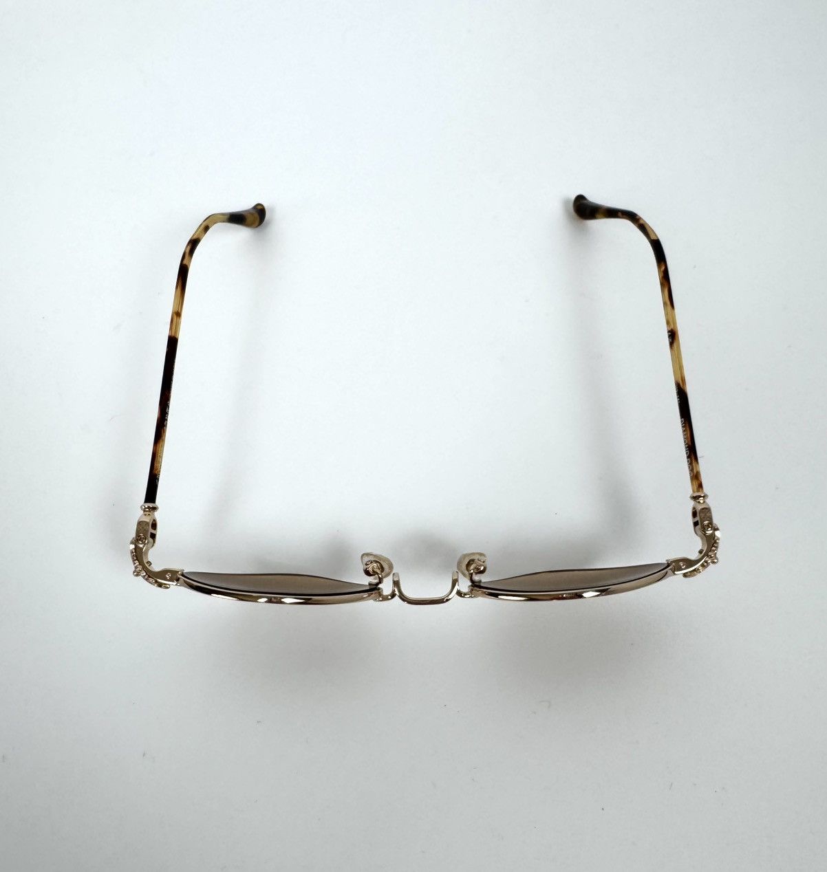 Chrome Hearts Chrome Hearts Diamand Dog Brown-Gold Sunglasses Size ONE SIZE - 9 Thumbnail