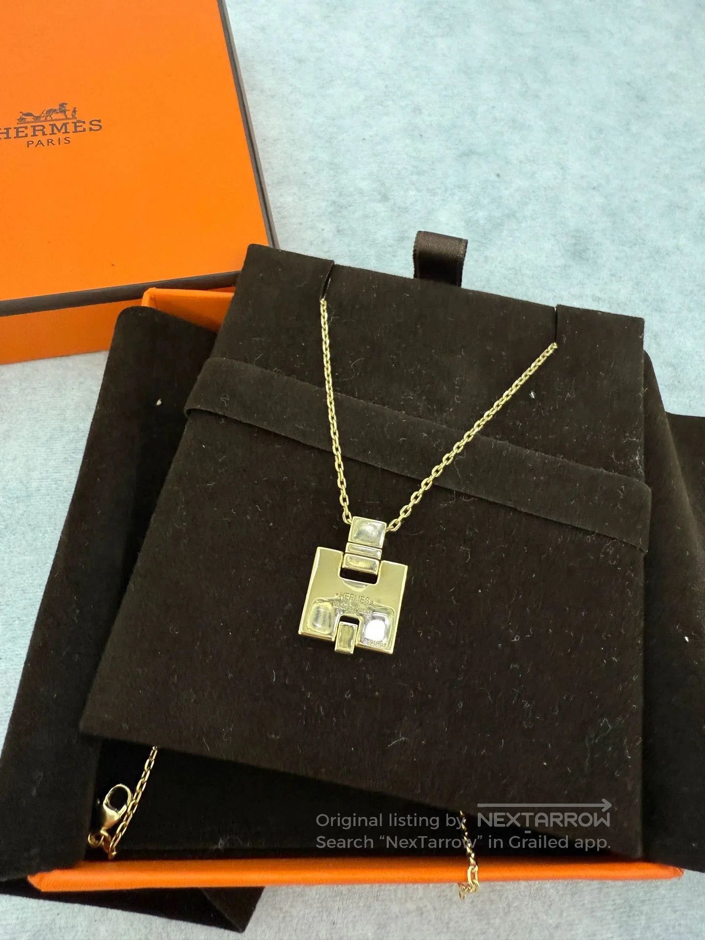 Hermes Hermes Eileen H Buckle Square Necklace. Size ONE SIZE - 3 Thumbnail