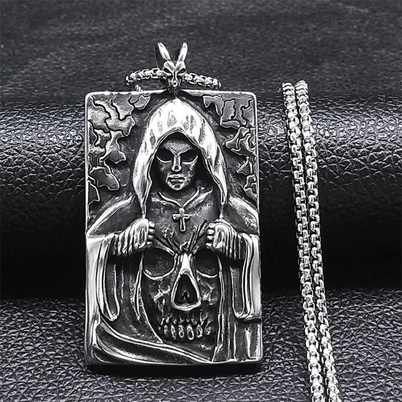 Jewelry Masked Cross Skeleton Skull Necklace Size ONE SIZE - 1 Thumbnail