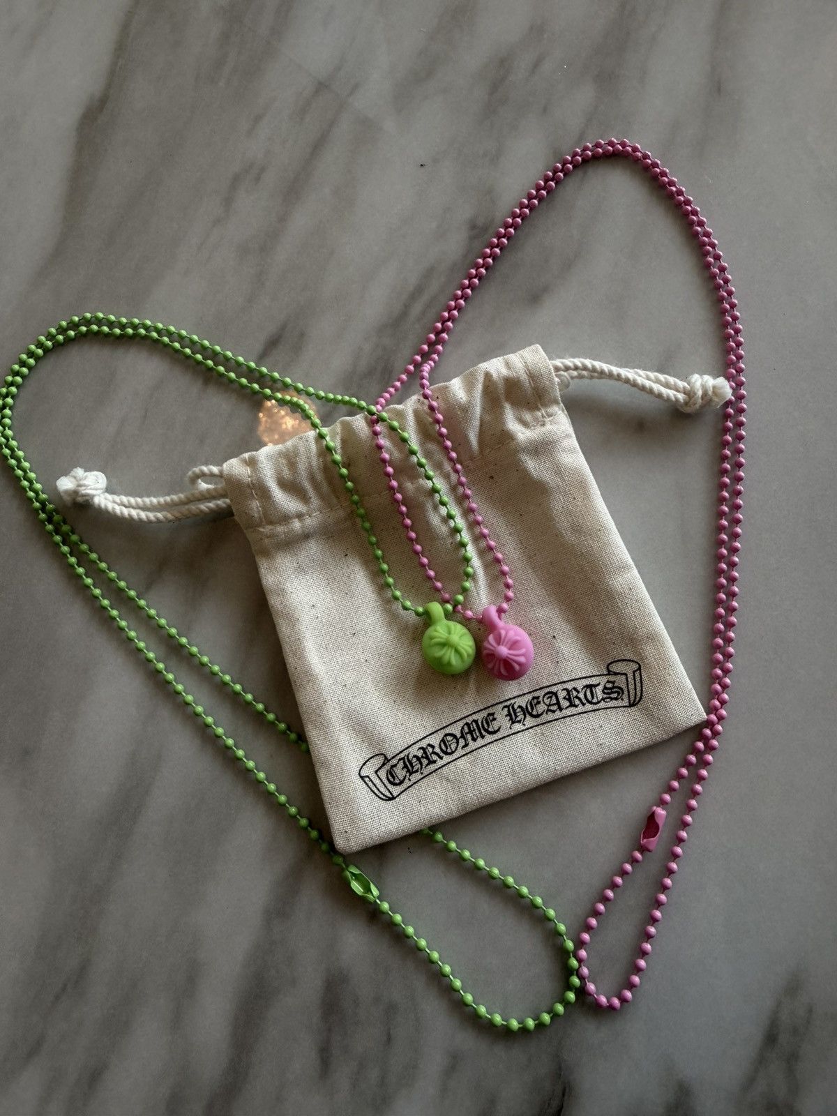 Chrome Hearts Chrome Hearts Pink & Green Silicone Crossball Pendant Bundle Size ONE SIZE - 3 Thumbnail