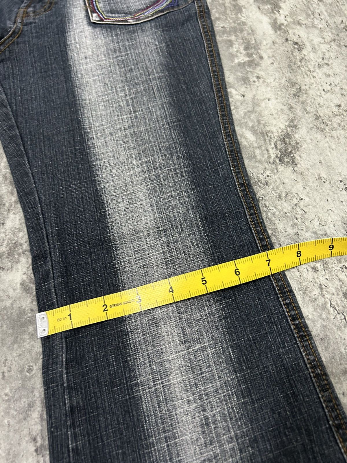 If Six Was Nine × Japanese Brand × Le Grande Bleu (L.G.B.) Turn Right Black Wash Flare Pants Size US 28 / EU 44 - 17 Thumbnail