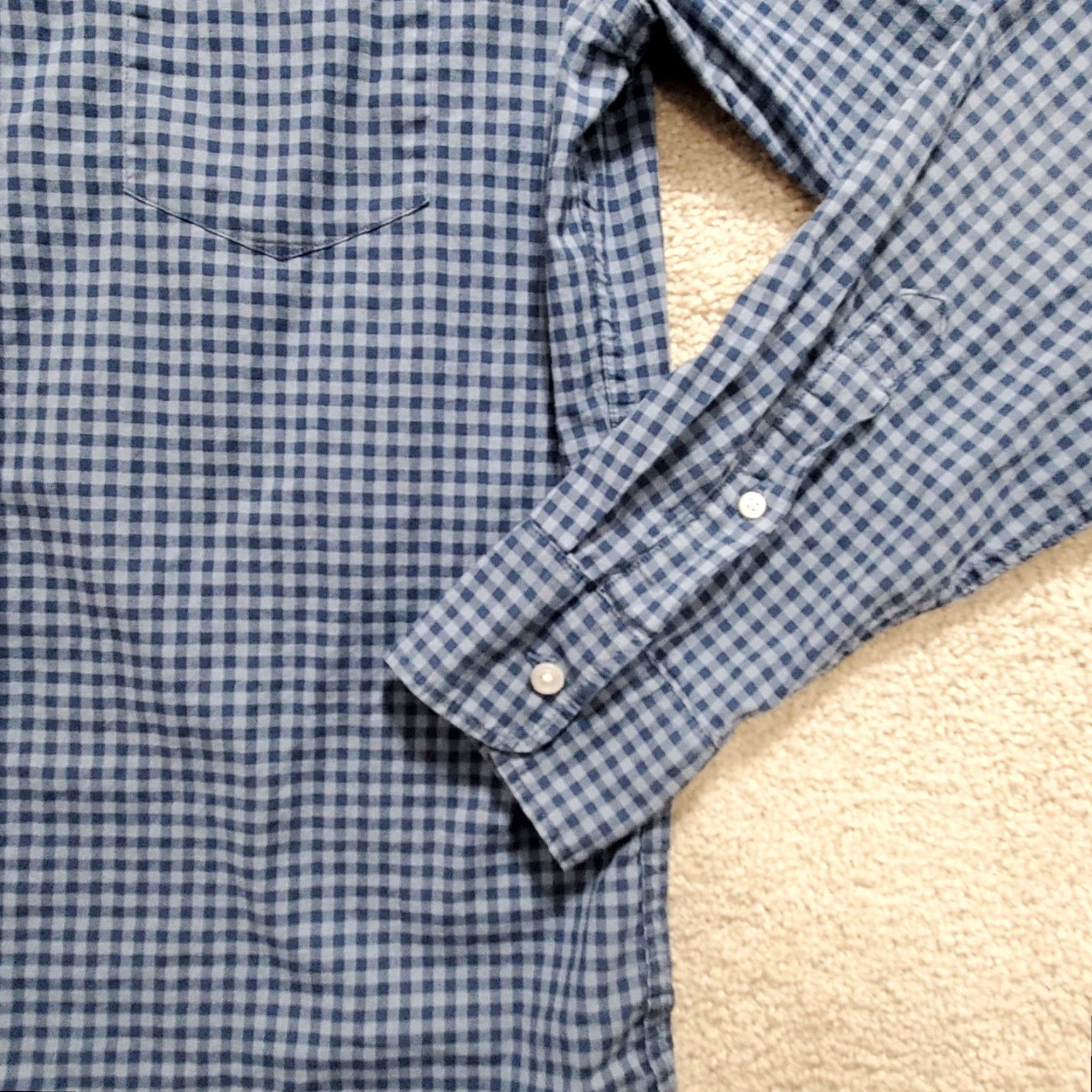 J.Crew J.Crew Shirt Men's Large Blue Plaid Stretch Flex Washed Long Sleeve Button-Down Size US L / EU 52-54 / 3 - 4 Thumbnail