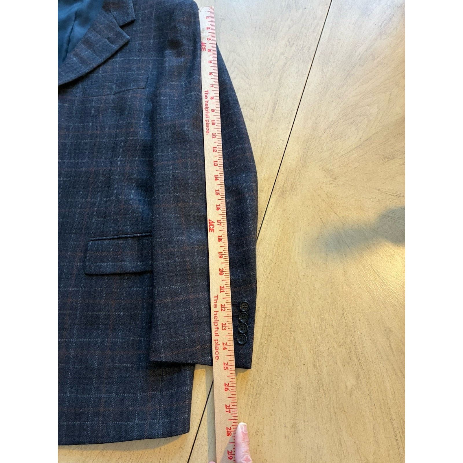 Canali CANALI Gray Plaid Check 100% Wool Blazer Sport Coat 38R S Size 38R - 16 Thumbnail
