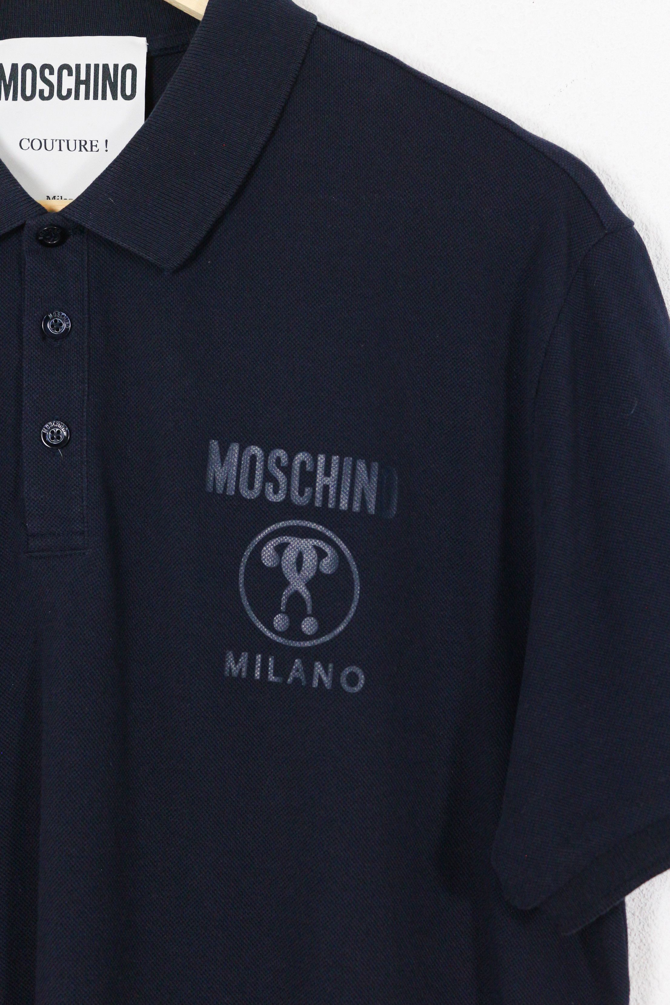 Moschino Moschino Milano Couture Logo Polo Shirt Size US XL / EU 56 / 4 - 2 Thumbnail