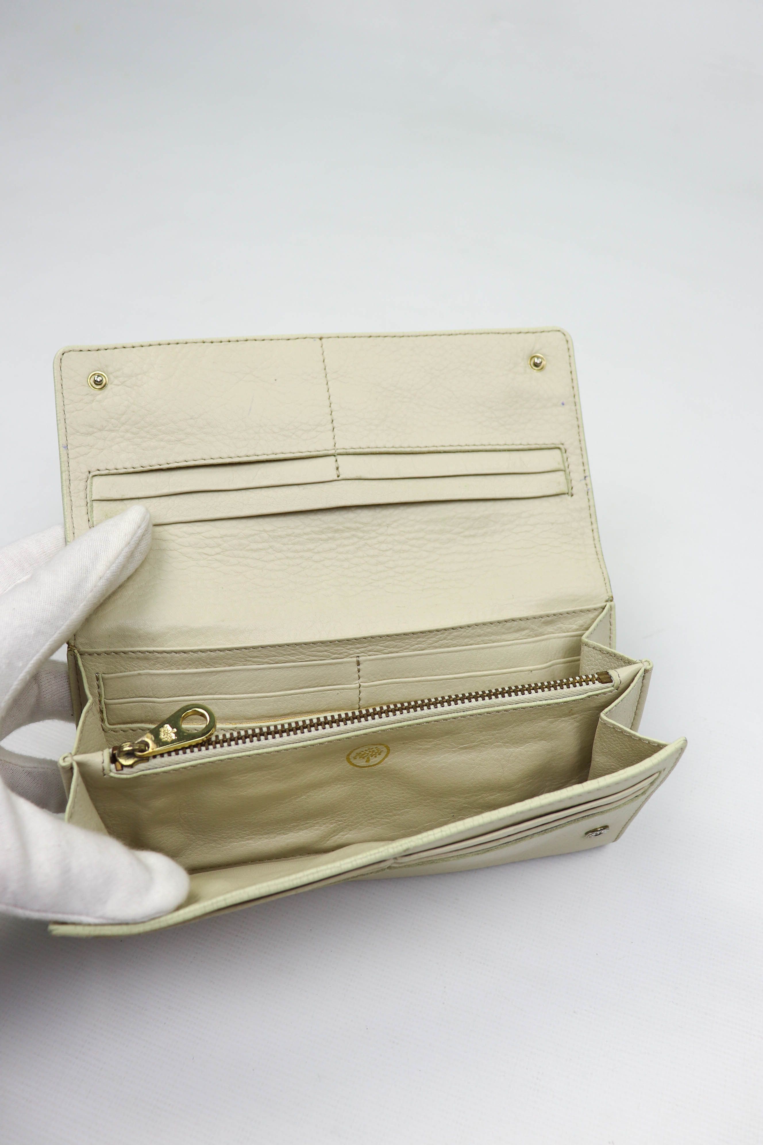 Mulberry Mulberry England WU1 Cream White Real Leather Wallet Size ONE SIZE - 5 Thumbnail