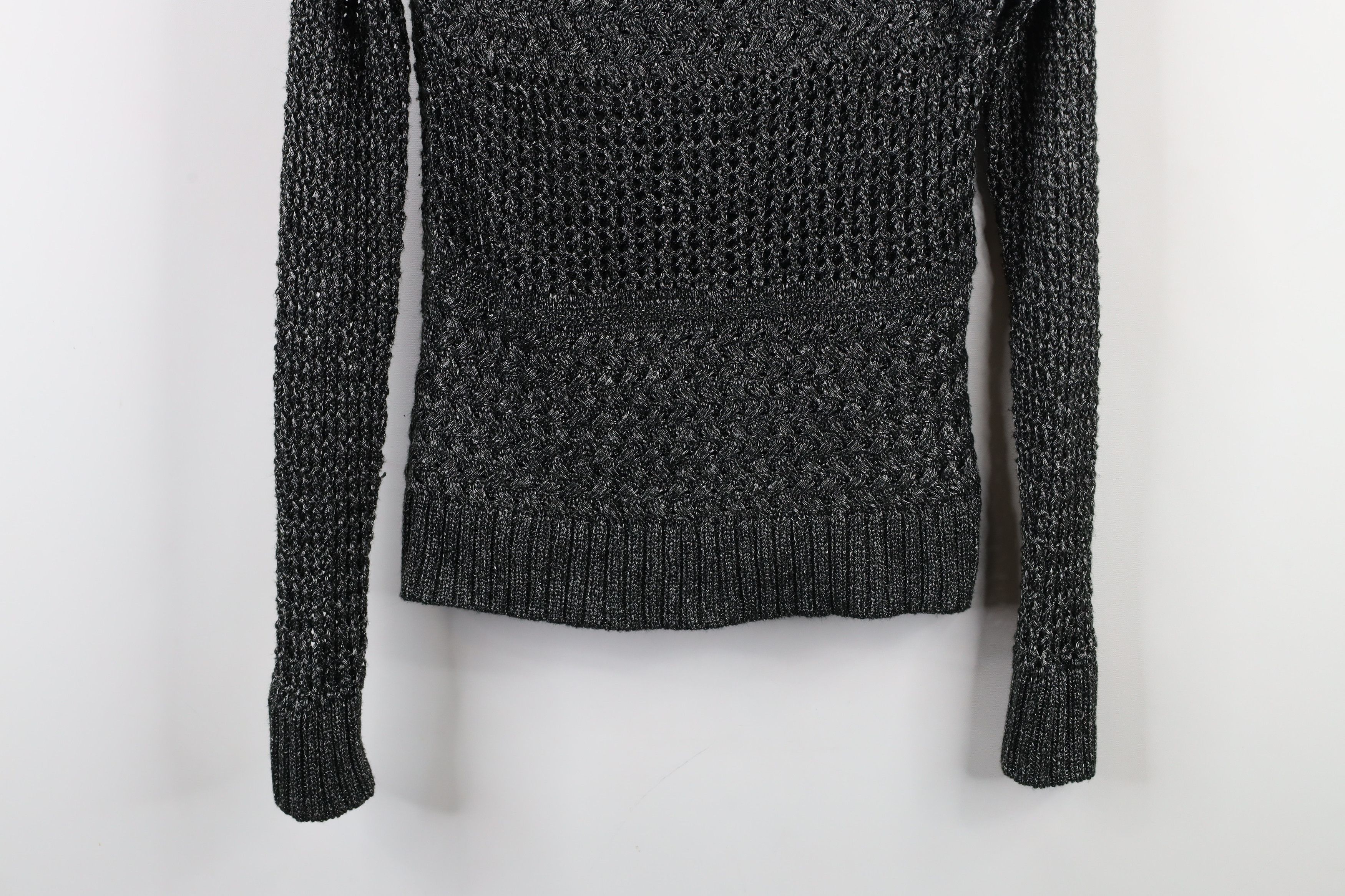 Harley Davidson × Vintage Vintage Y2K Harley Davidson Crochet Knit Sweater Silver Size M / US 6-8 / IT 42-44 - 3 Thumbnail