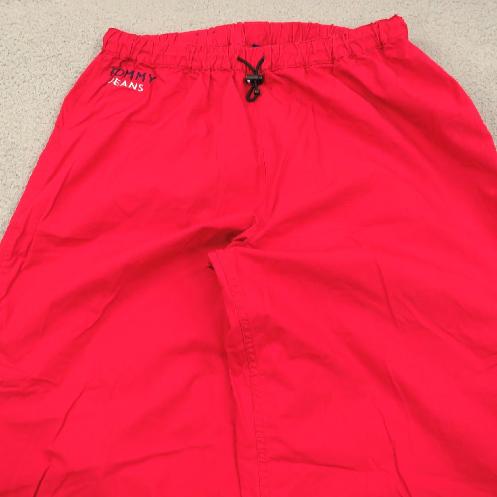 Tommy Hilfiger VINTAGE Tommy Hilfiger Baggy Pants Mens XL Y2K 10" Leg Opening Wide-Leg Grunge Tear Away 90s USA Skater Hip Hop Sports Track Pants Red Size US 36 / EU 52 - 7 Thumbnail