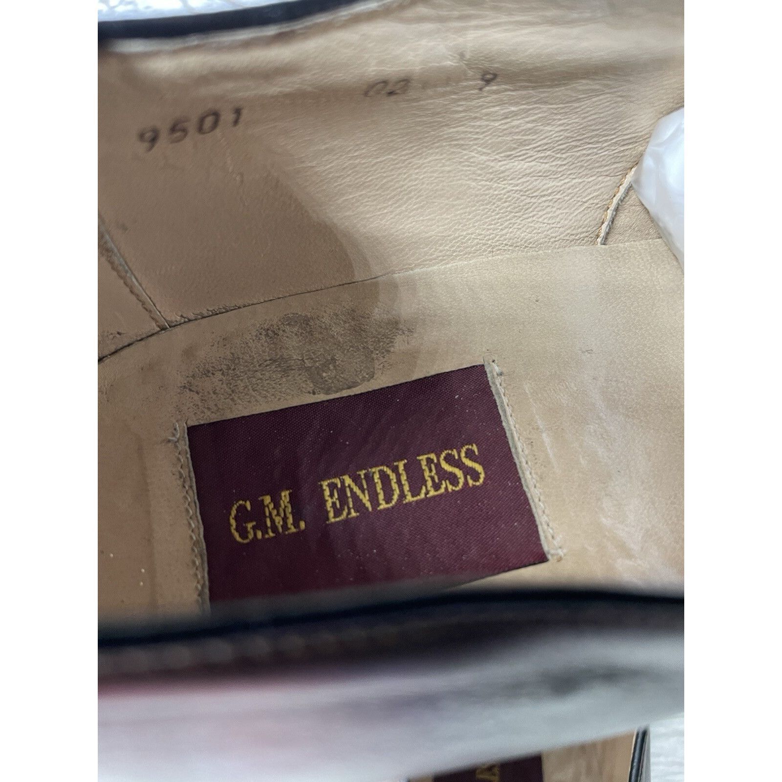 Endless Joy G.M. Endless 9502 Brown Leather Derby Oxfords Lace Up Dress Size US 9 / EU 42 - 15 Thumbnail
