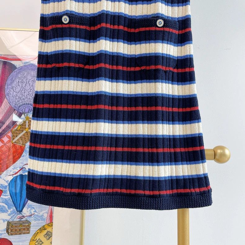 Chanel Chanel Striped knitted short-sleeved dress Size XS / US 0-2 / IT 36-38 - 4 Thumbnail
