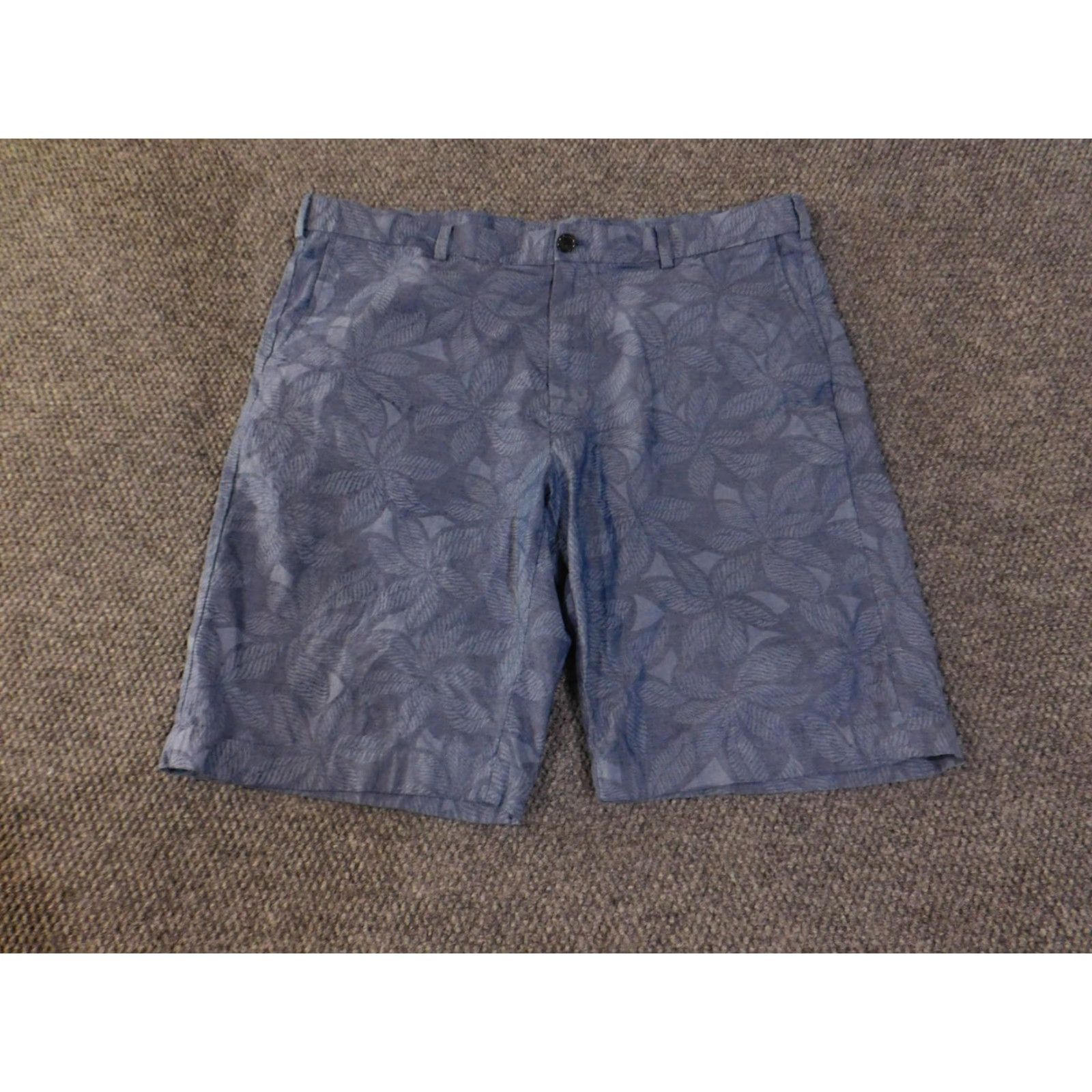 Brooks Brothers Brooks Brothers Shorts Mens 40 Blue Floral Leaf Print 10 Inseam Pockets Casual Summer Cotton Chino Big & Tall Mens Size US 40 / EU 56 - 3 Thumbnail