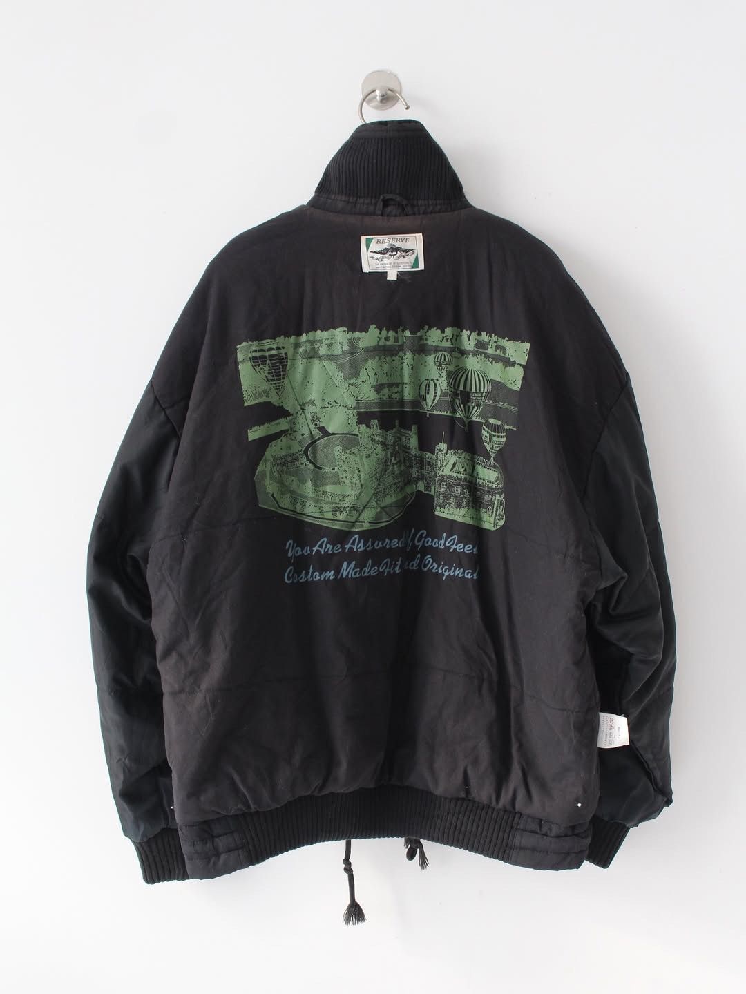 Vintage 1990S RESERVE REVERSIBLE-LINED GRAPHIC PADDED BOMBER Size US L / EU 52-54 / 3 - 2 Thumbnail