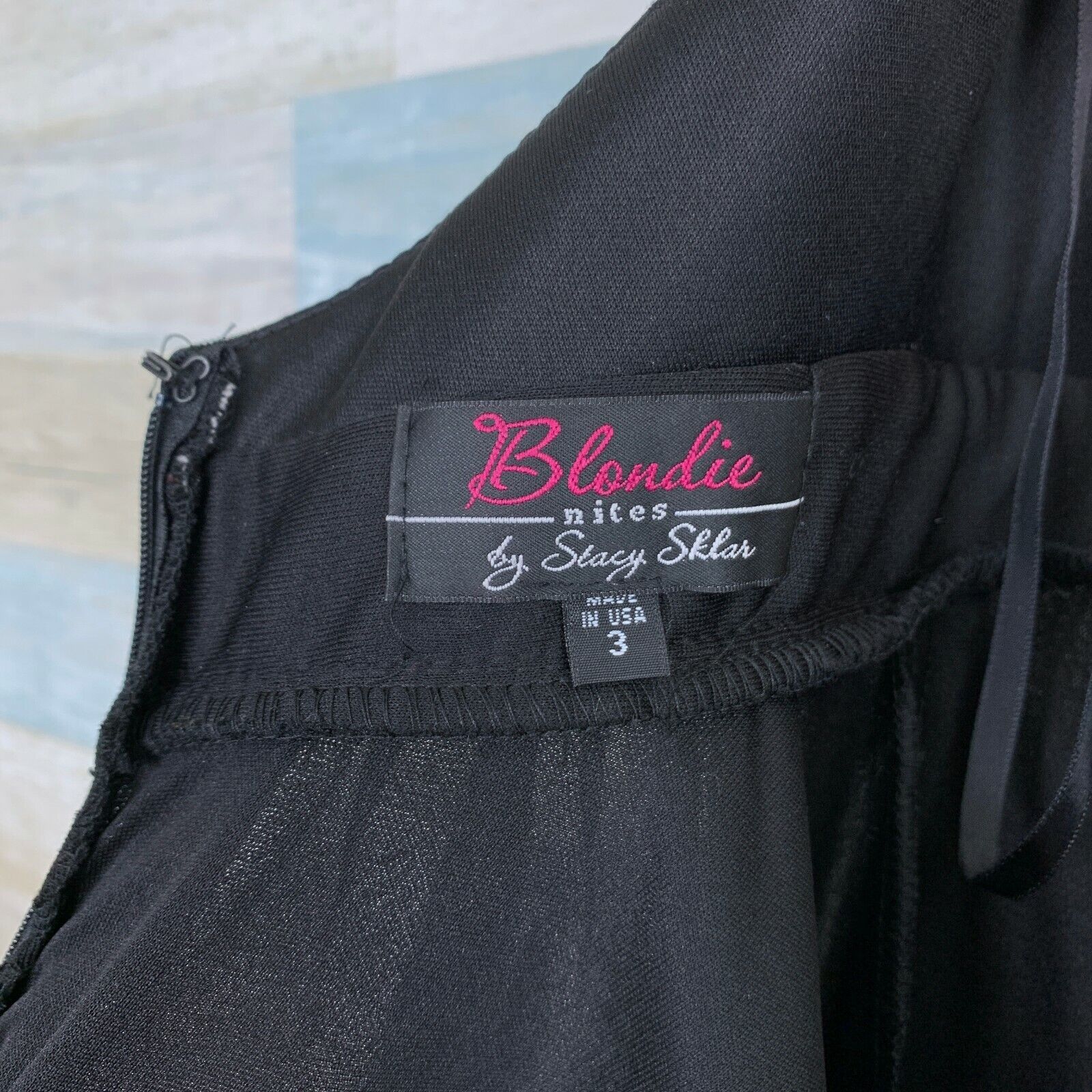 Other Blondie Nites Lace Tulle Halter Fit Flare Dress Black Nude 3 Size XS / US 0-2 / IT 36-38 - 6 Thumbnail