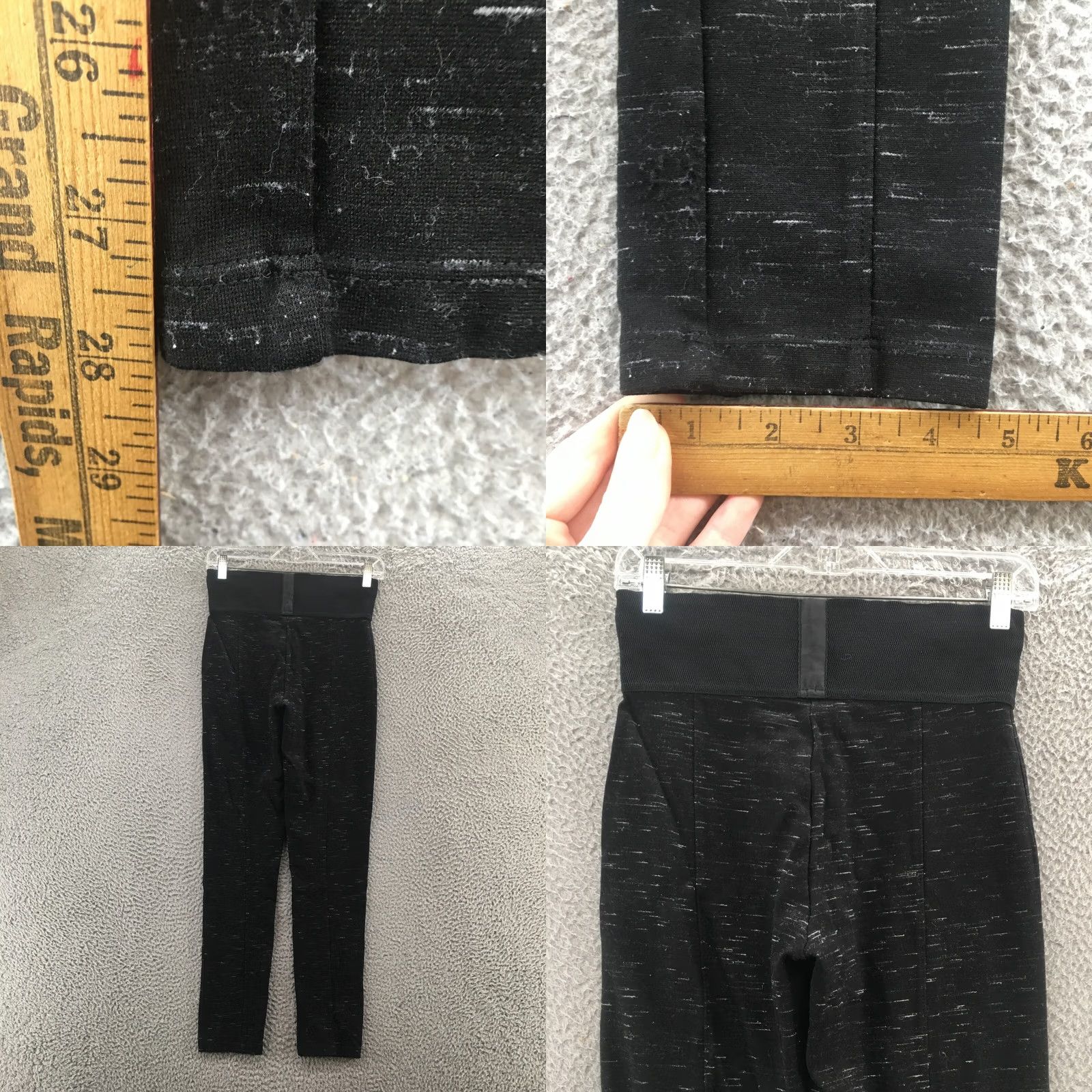 Calvin Klein Calvin Klein Leggings Womens S Black High Rise Pull On Skinniy 27x28 Inseam 28 Size S Size 28" / US 6 / IT 42 - 8 Thumbnail