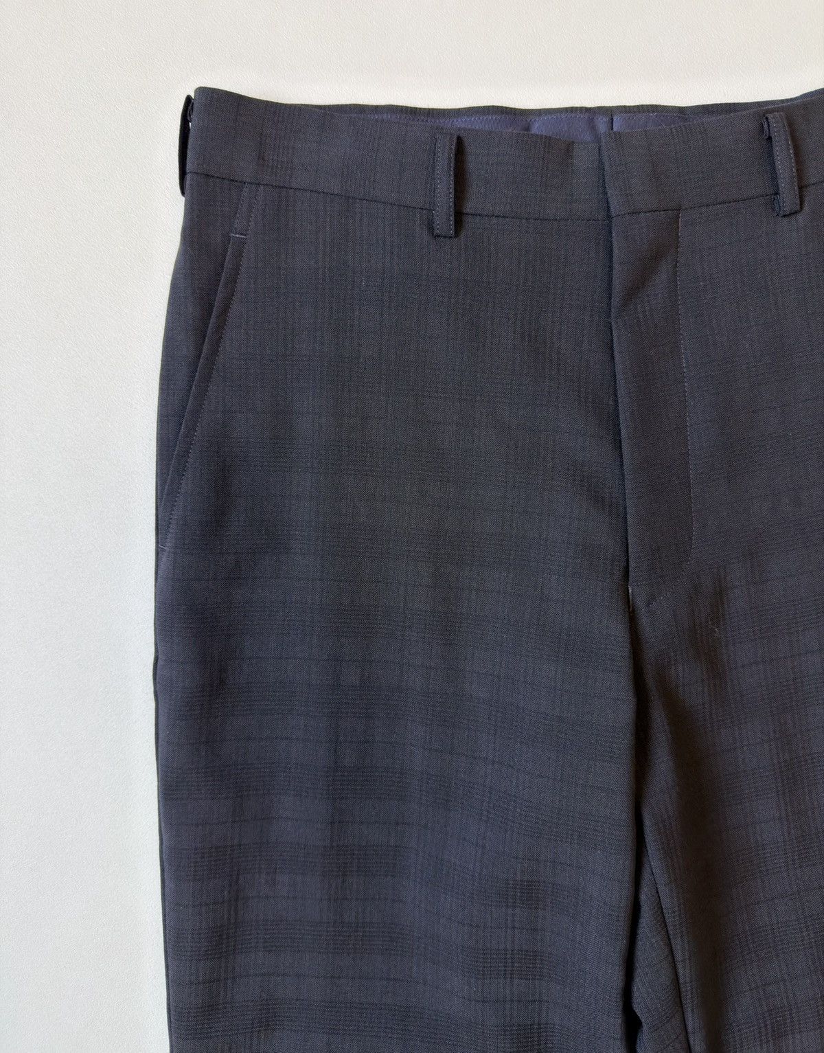 Comme des Garcons S/S 07 Jacquard Check Blue Wool Pants Size US 32 / EU 48 - 2 Thumbnail