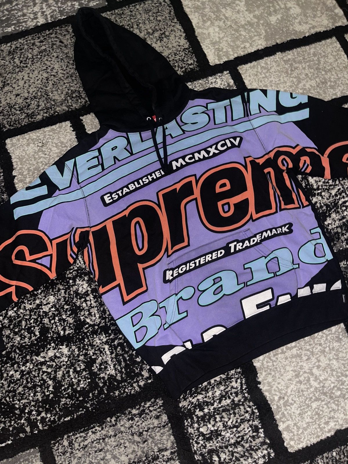 image of Supreme Everlasting Hoodie Black S, Men's (Size Small)