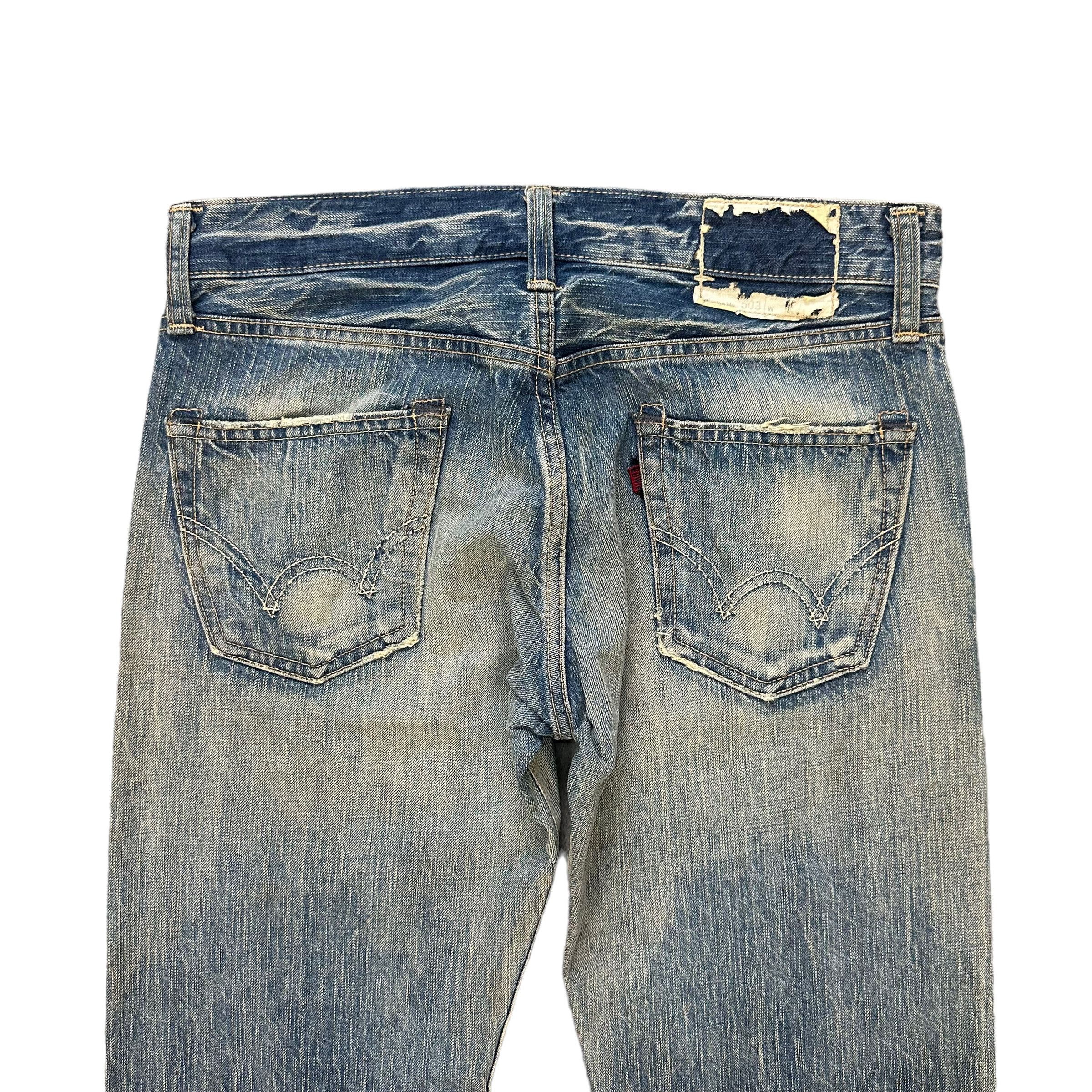 Edwin TRASHED EDWIN 503 WASHED DENIM PANTS #7793-176 Size US 32 / EU 48 - 11 Thumbnail