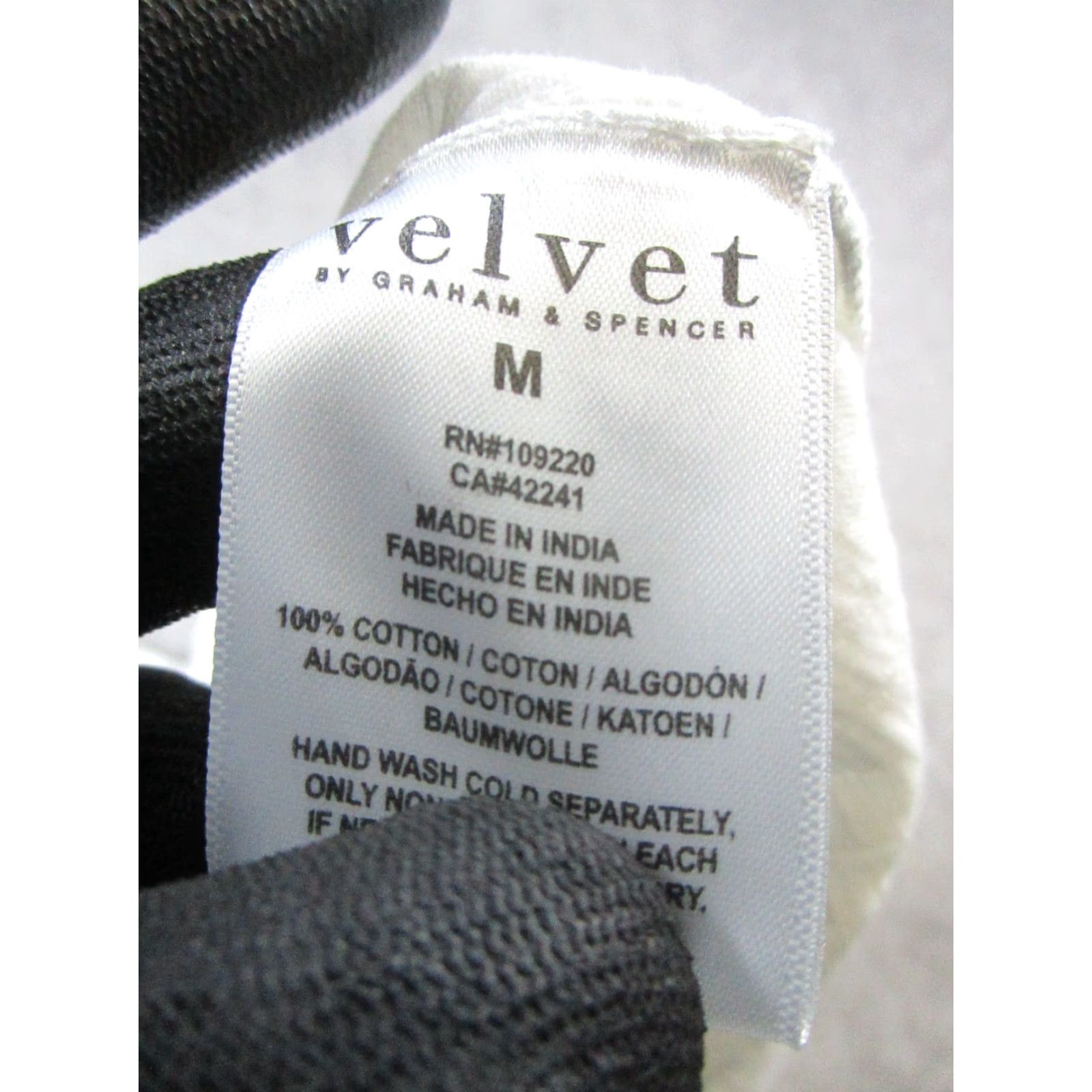 Velvet VINTAGE Velvet Tunic Blouse Womens Medium Ivory Cotton Knit Long Sleeve Round Neck Size M / US 6-8 / IT 42-44 - 4 Thumbnail
